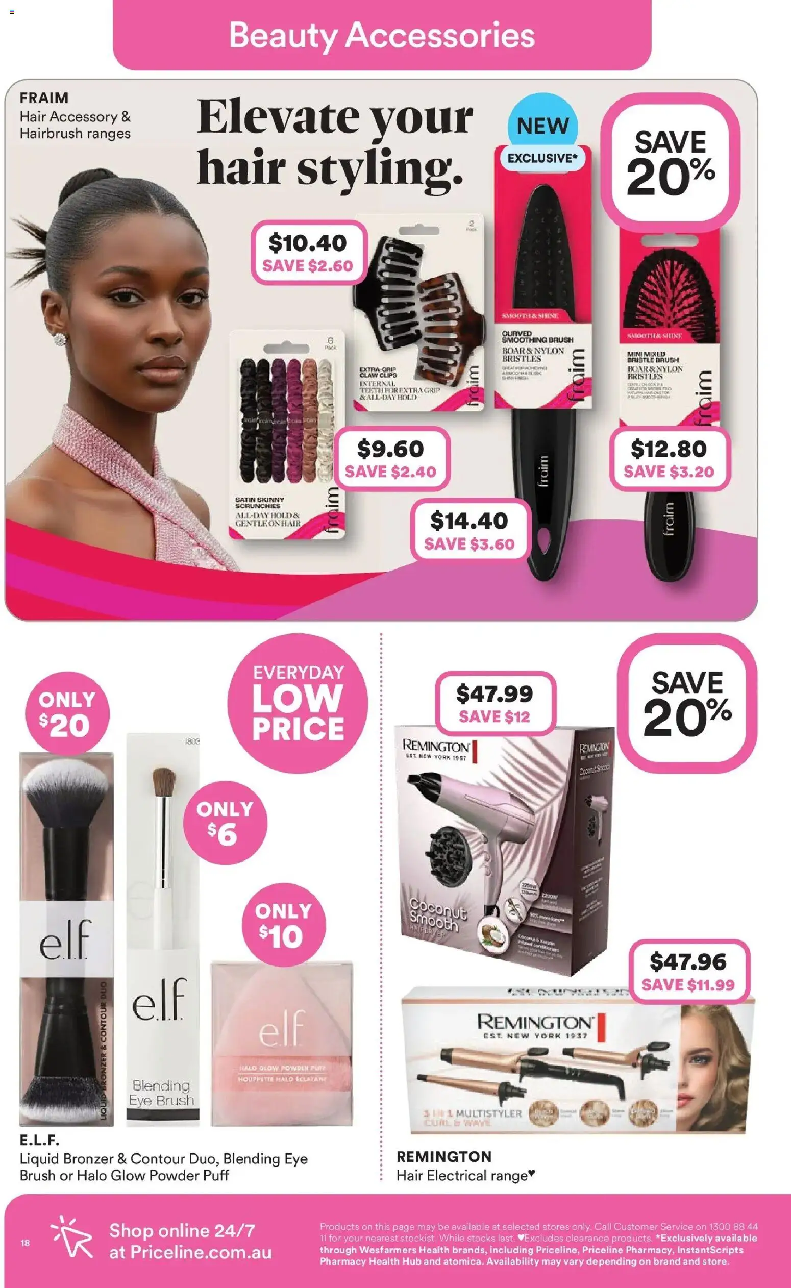 Priceline Pharmacy catalogue - valid from 05.03.2026 | Page: 18 | Products: Powder, Bronzer, Brush, Clips