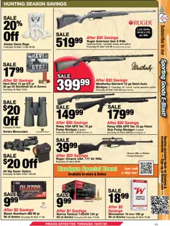 Preview of Bi-Mart weekly ads valid from 14.10.2025 | Page: 11 | Products: Shotgun, Game, Handgun, Rifle