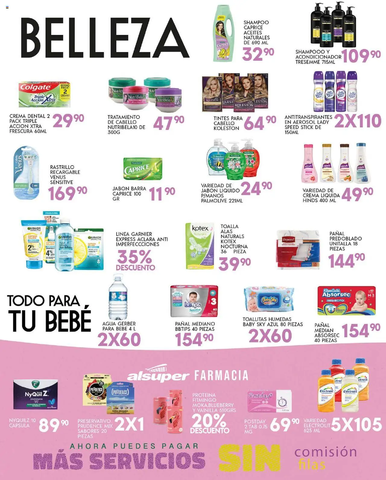 Nuevas ofertas de Alsuper válidas en toda la República Mexicana desde el 19.09.2025. ¡Encuentra las mejores ofertas en Alsuper - Folleto Zacatecas! | Página: 4 | Productos: Rastrillo, Barra, Acondicionador, Jabón