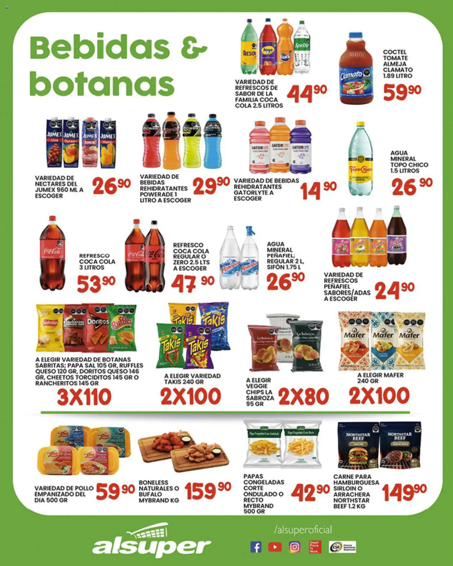 Nuevas ofertas de Alsuper válidas en toda la República Mexicana desde el 16.01.2026. ¡Encuentra las mejores ofertas en Alsuper folleto! | Página: 3 | Productos: Papa, Refresco, Sal, Queso