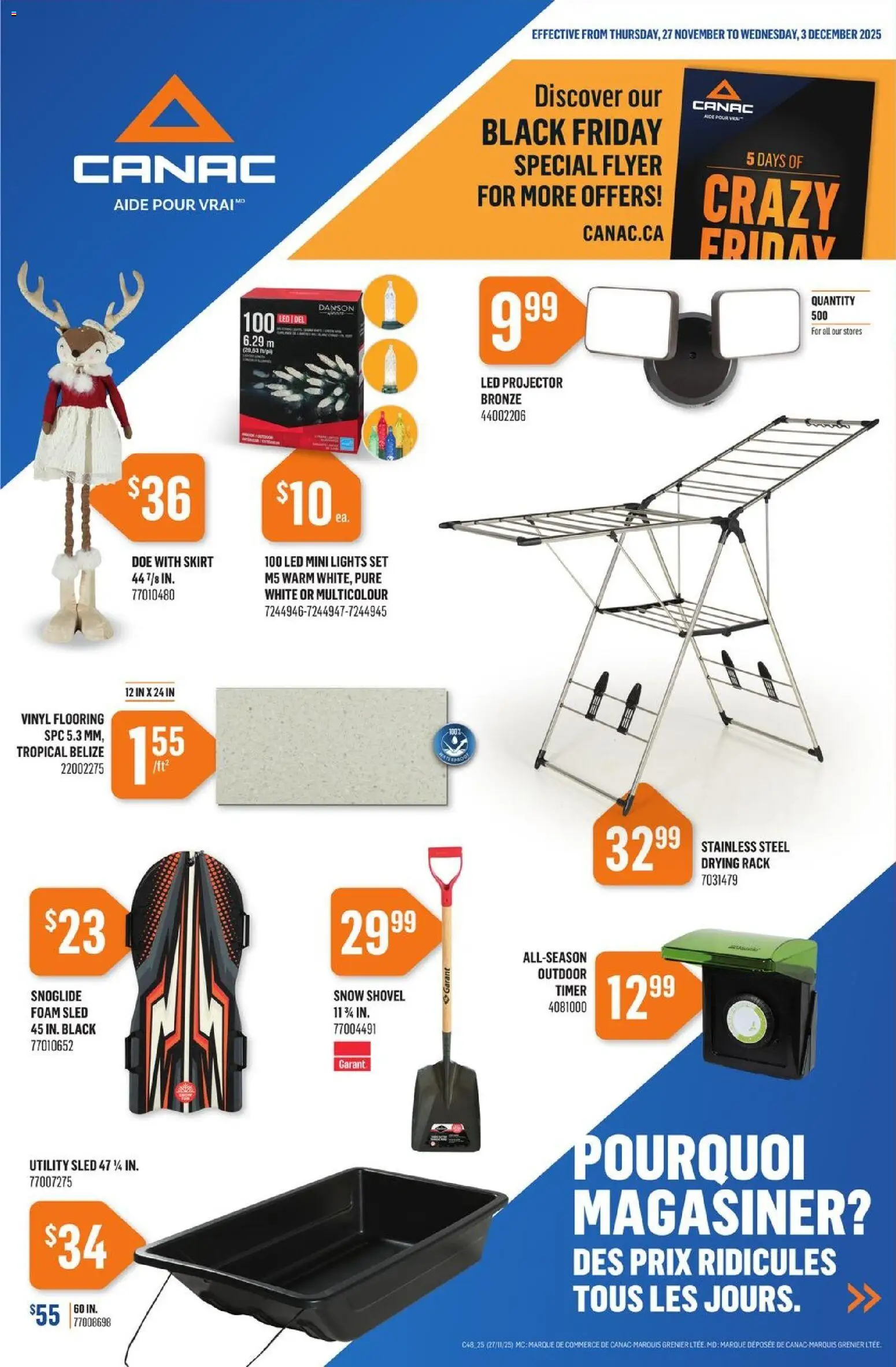 Canac flyer valid from 27.11.2025 | Page: 1 | Products: Skirt