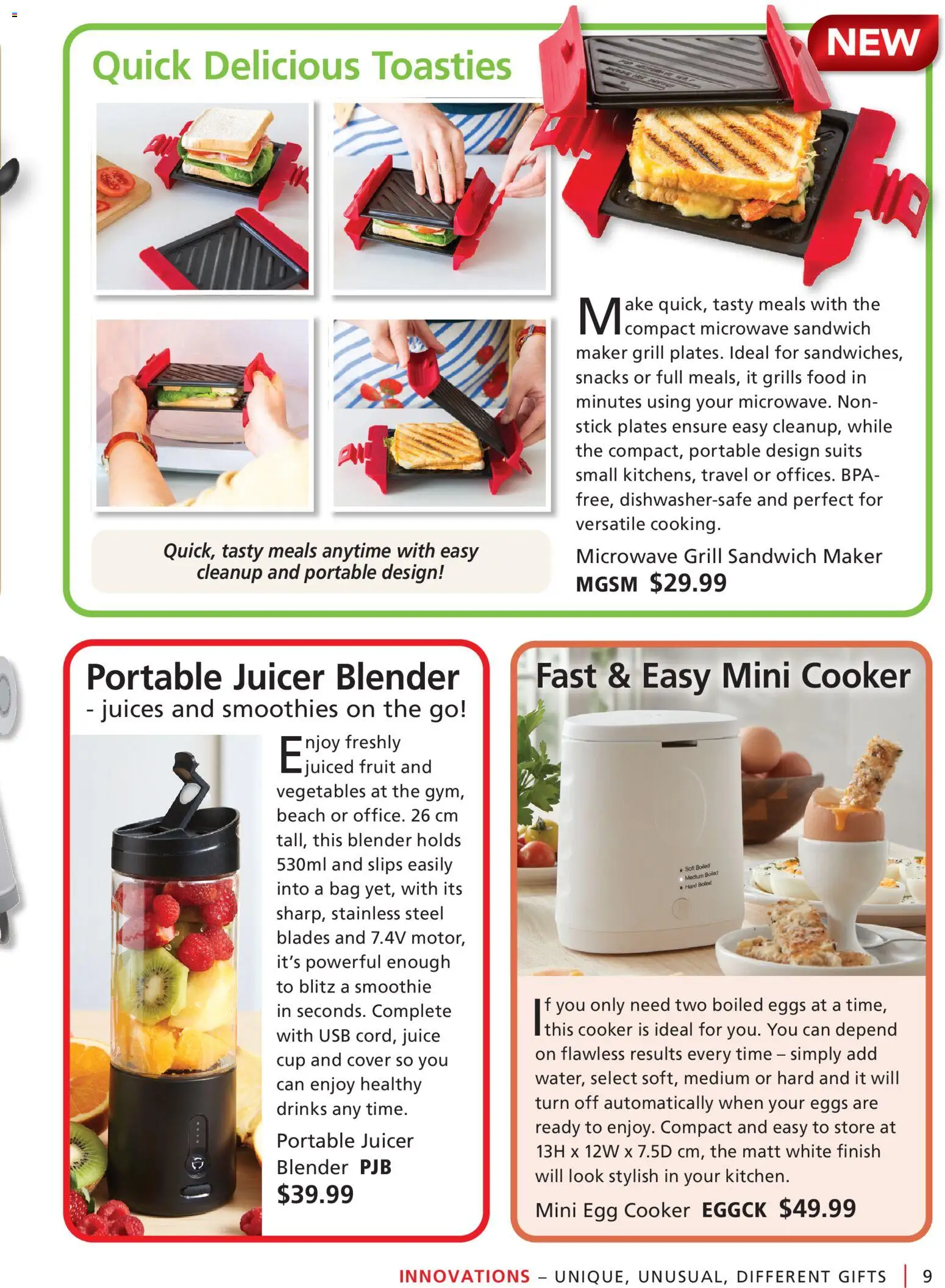 Innovations catalogue - valid from 19.11.2025 | Page: 9 | Products: Eggs, Juice, Blender, Usb