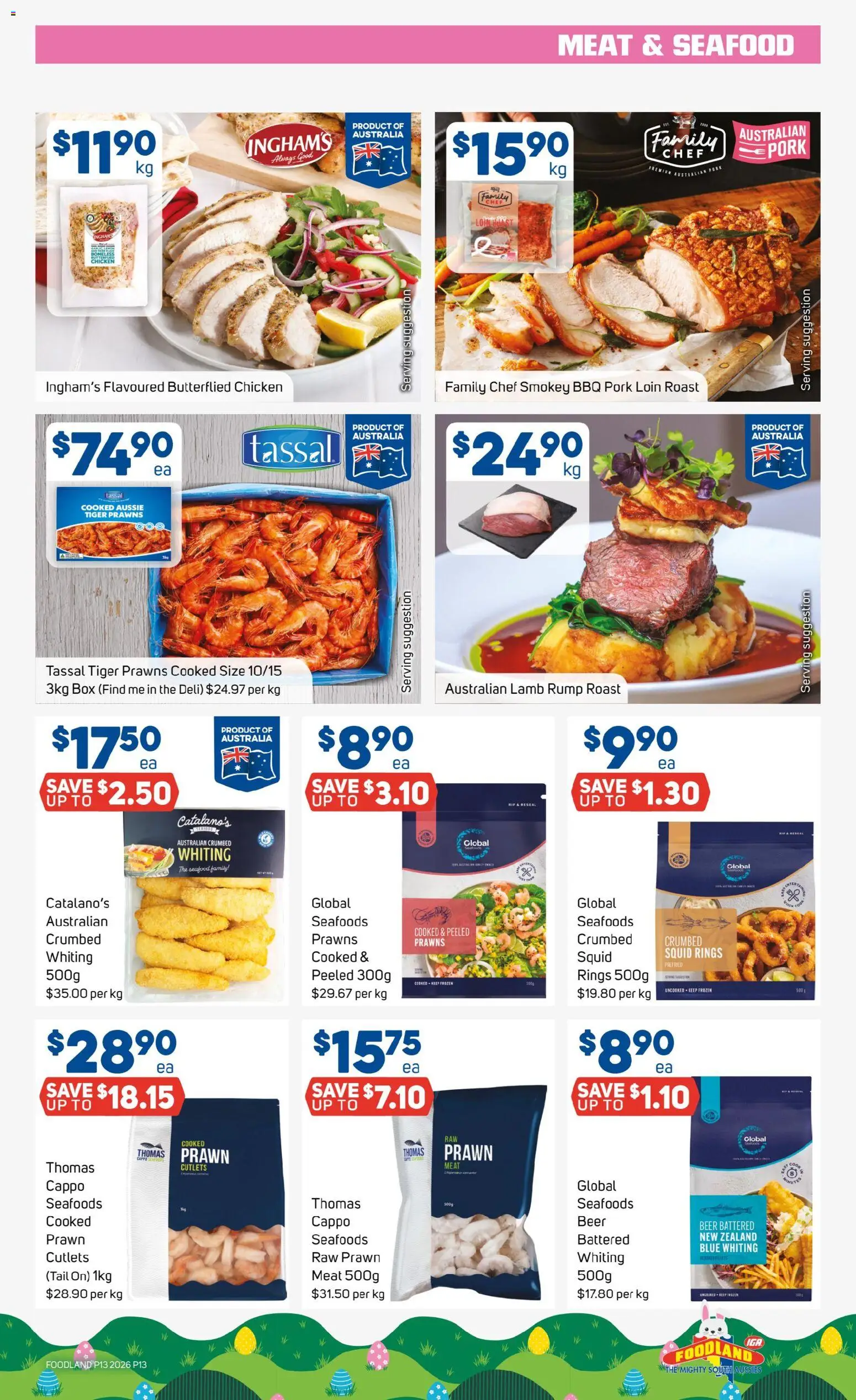 Foodland catalogue - valid from 25.03.2026 | Page: 13 | Products: Box, Chicken, Lamb, Meat