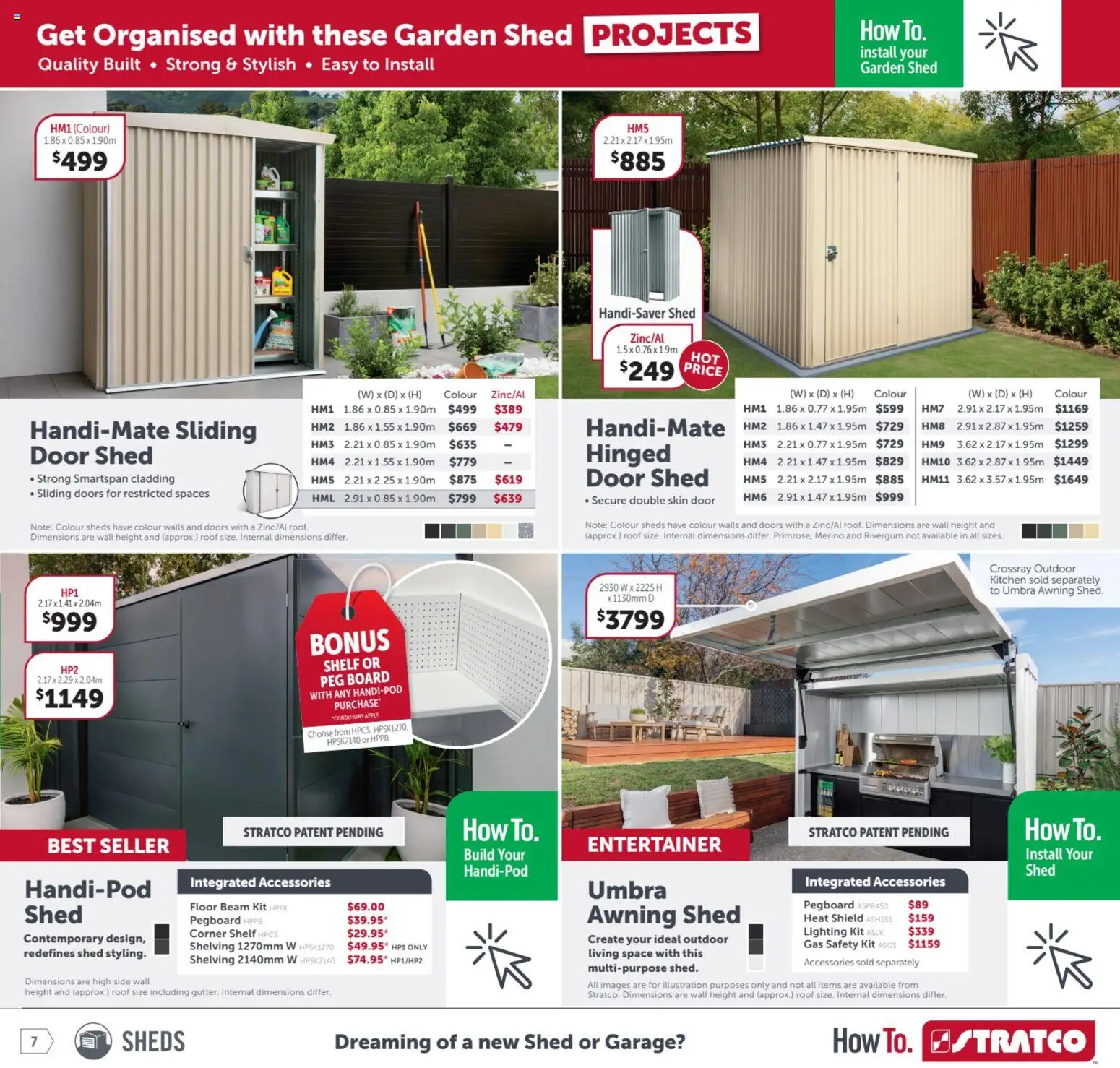 Stratco catalogue - valid from 12.12.2025 | Page: 7 | Products: Door, Shed, Accessories, Multipurpose