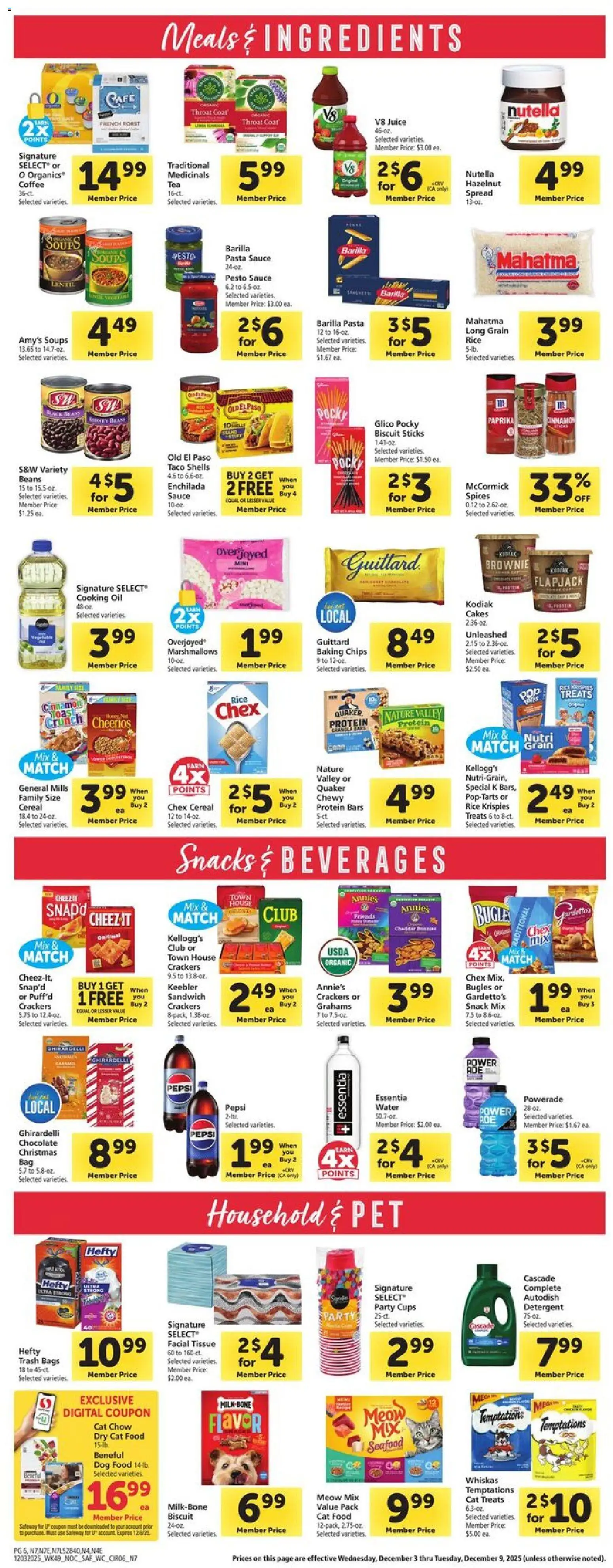 Safeway Weekly Ad - valid from 03.12.2025 | Page: 6 | Products: Dog Food, Oil, Coffee, Juice
