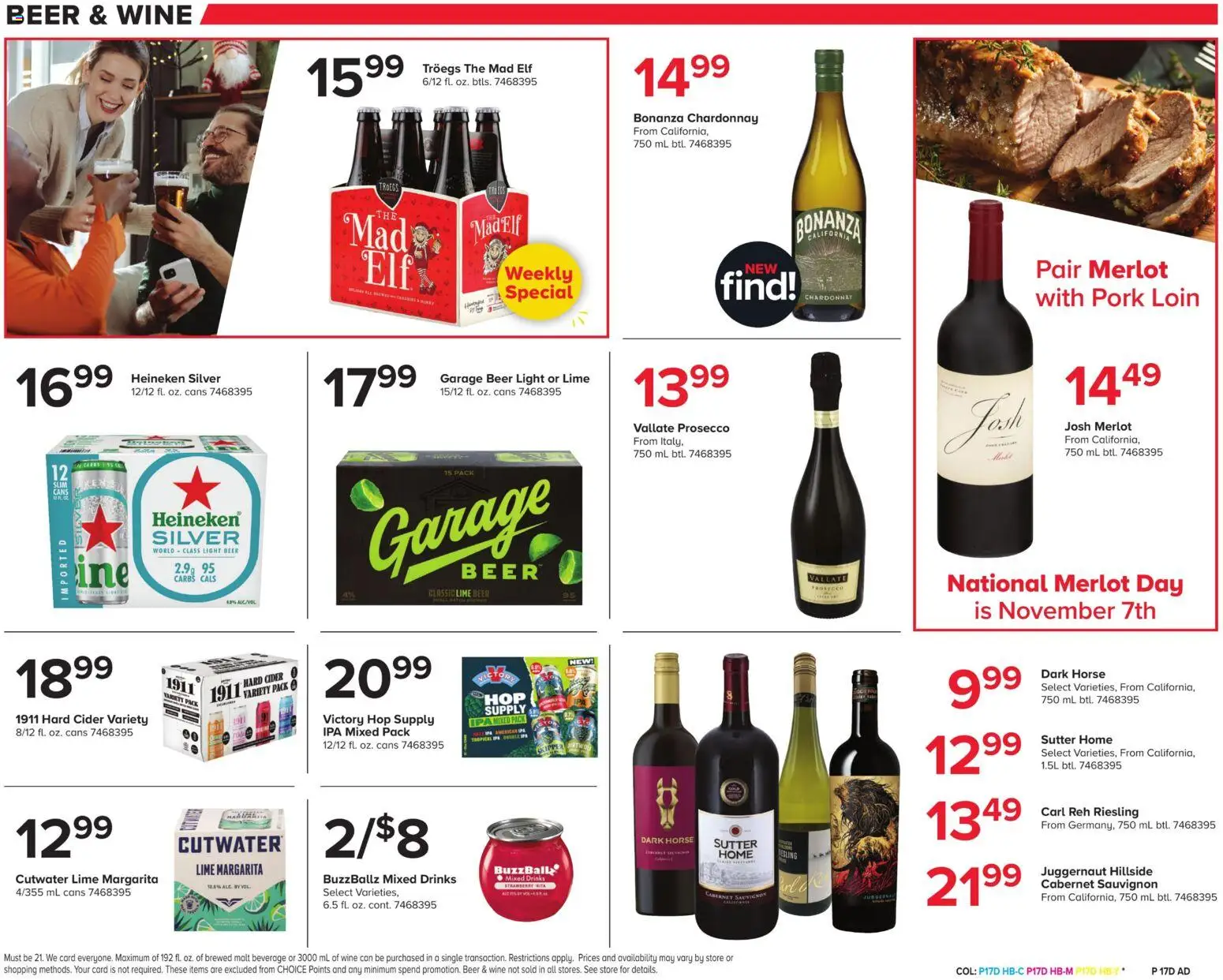 Giant Weekly Ad - valid from 07.11.2025 | Page: 20 | Products: Wine, Beer, Pork, Lime