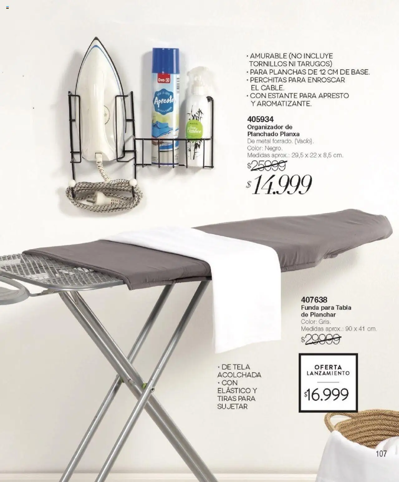 Violetta catálogo │ válido desde el 07.08.2025 | Página: 107 | Productos: Organizador, Planchar, Estante, Tabla de planchar