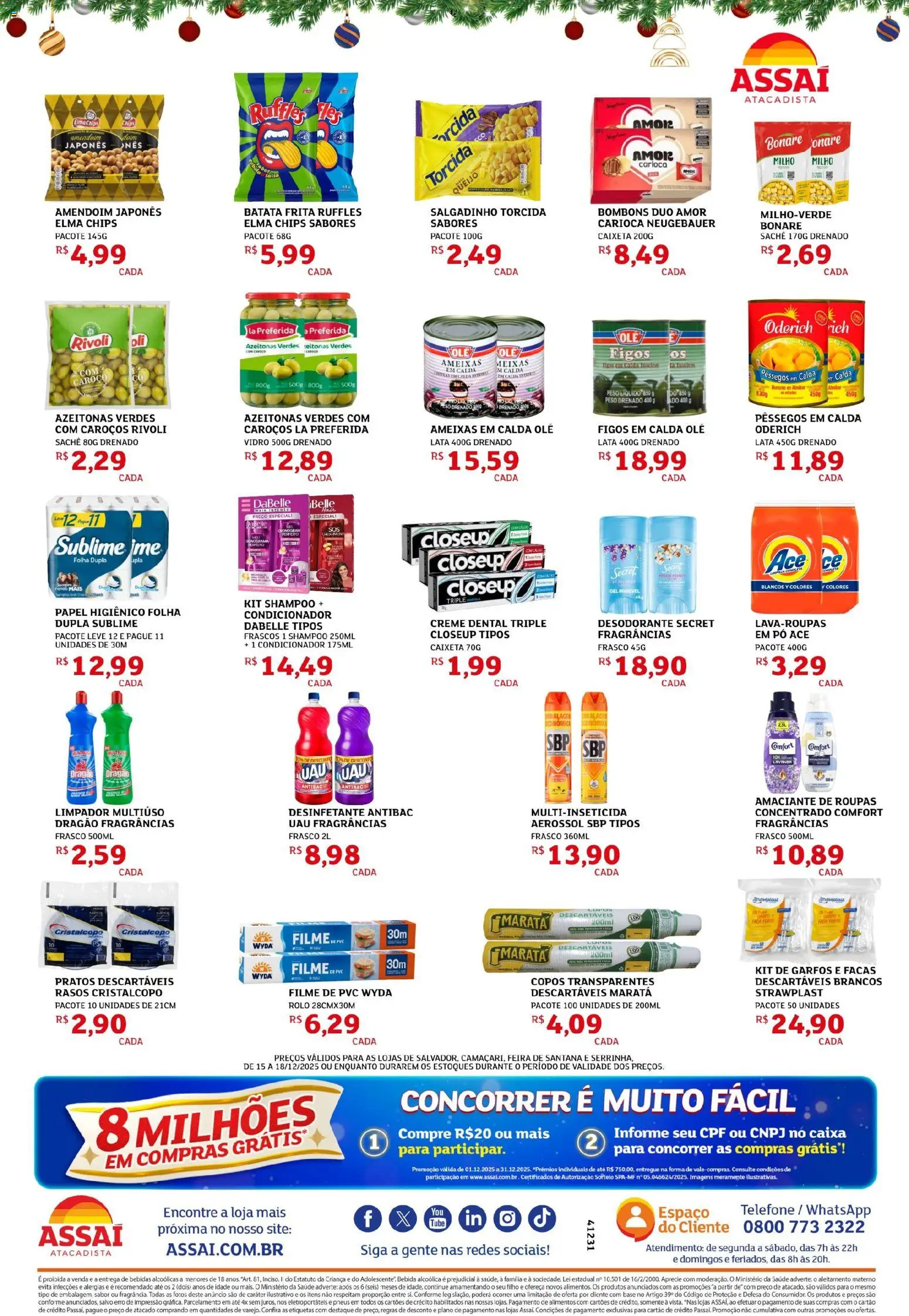 Assaí Atacadista Folheto - válido de 15.12.2025 | Página: 4 | Produtos: Amaciante de roupas, Elma Chips, Queijo, Batata frita