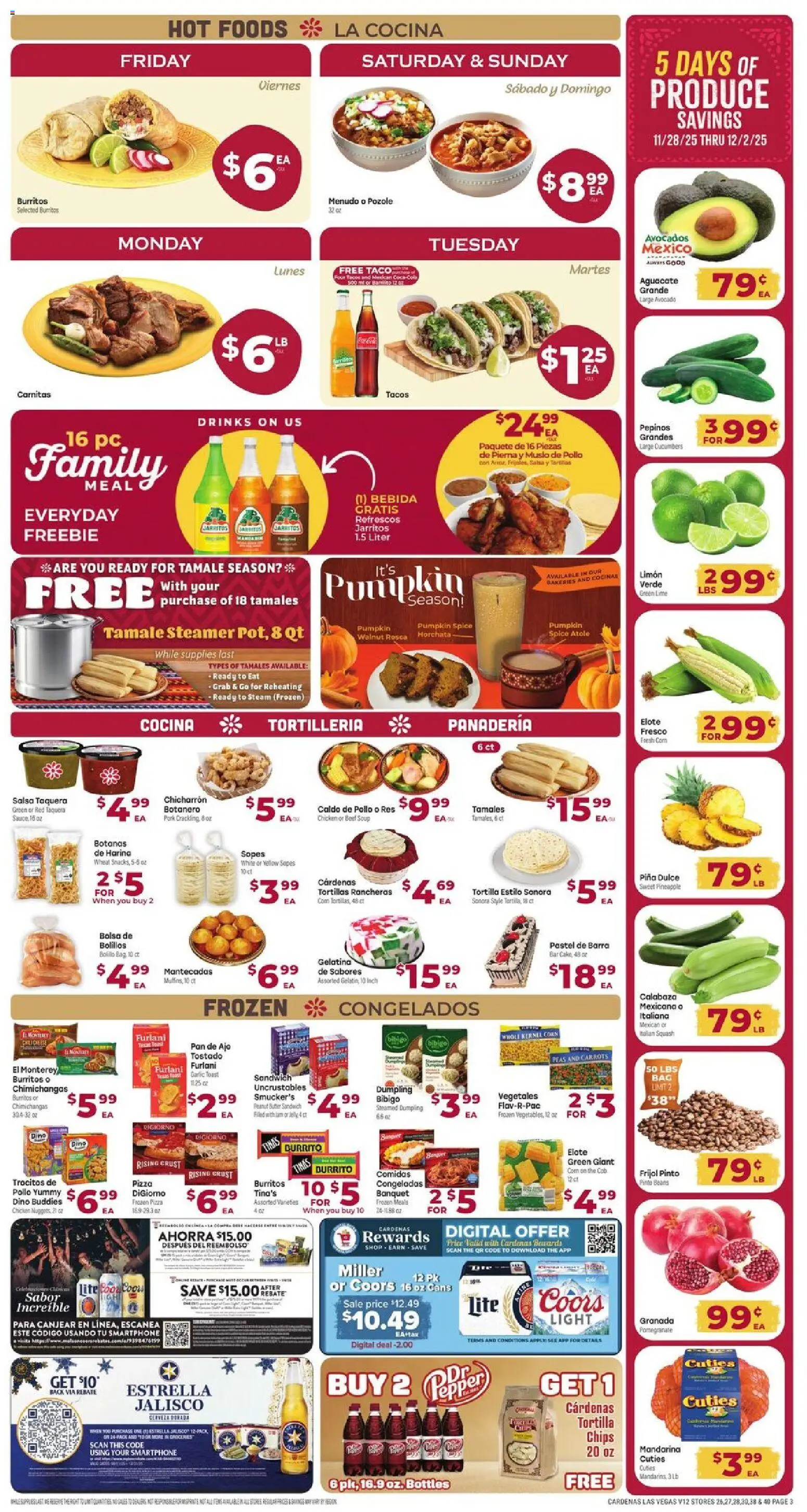 Cardenas Weekly Ad - NV - valid from 28.11.2025 | Page: 3 | Products: Butter, Pineapple, Avocado, Steamer