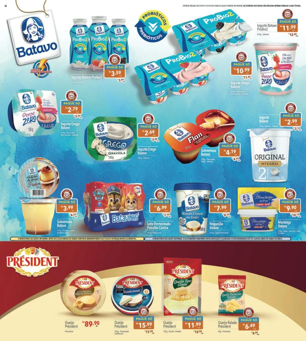 Supermercados Condor Folheto - válido de 25.09.2025 | Página: 13 | Produtos: Probióticos, Leite, Iogurte, Requeijão