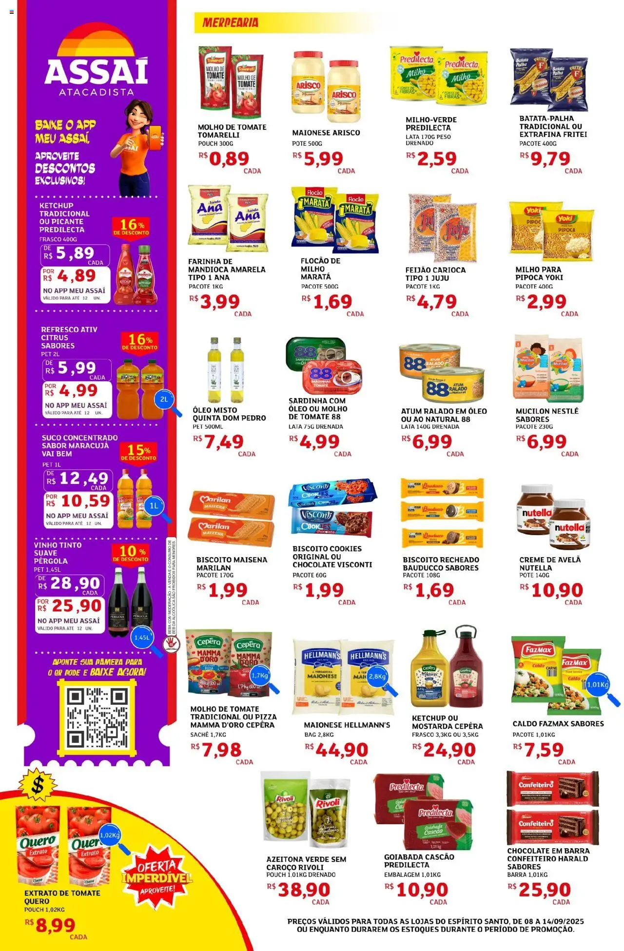 Assaí Atacadista Folheto - válido de 08.09.2025 | Página: 2 | Produtos: Ketchup, Mucilon, Atum, Goiabada
