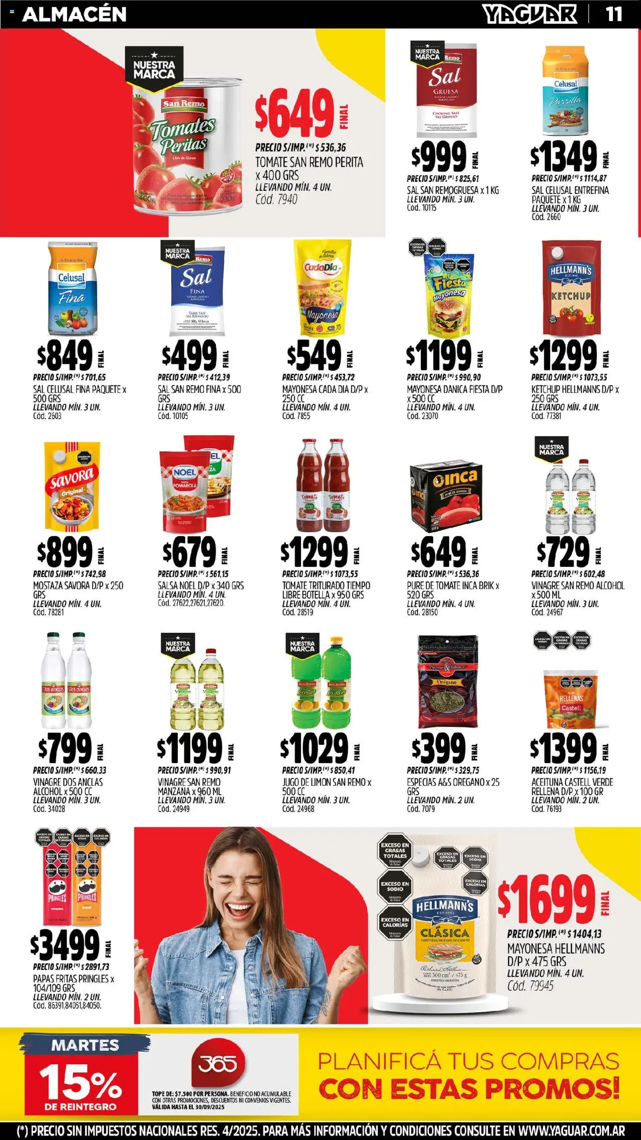Yaguar catálogo │ válido desde el 08.09.2025 | Página: 13 | Productos: Parrilla, Mostaza, Tomate, Jugo