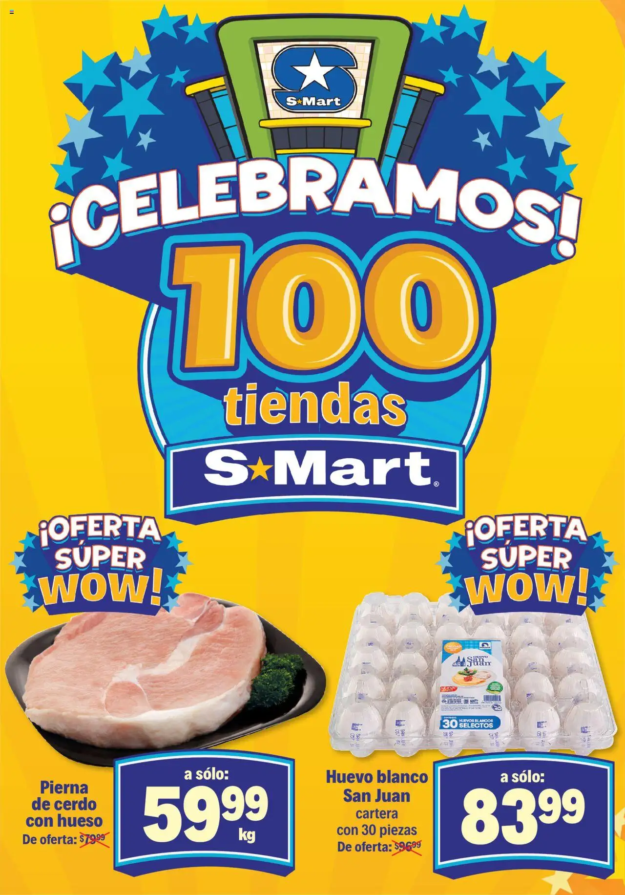 Nuevas ofertas de S-Mart válidas en toda la República Mexicana desde el 14.10.2025. ¡Encuentra las mejores ofertas en S-Mart - Folleto - Juarez! | Página: 2 | Productos: Huevo, Huevos, Cerdo