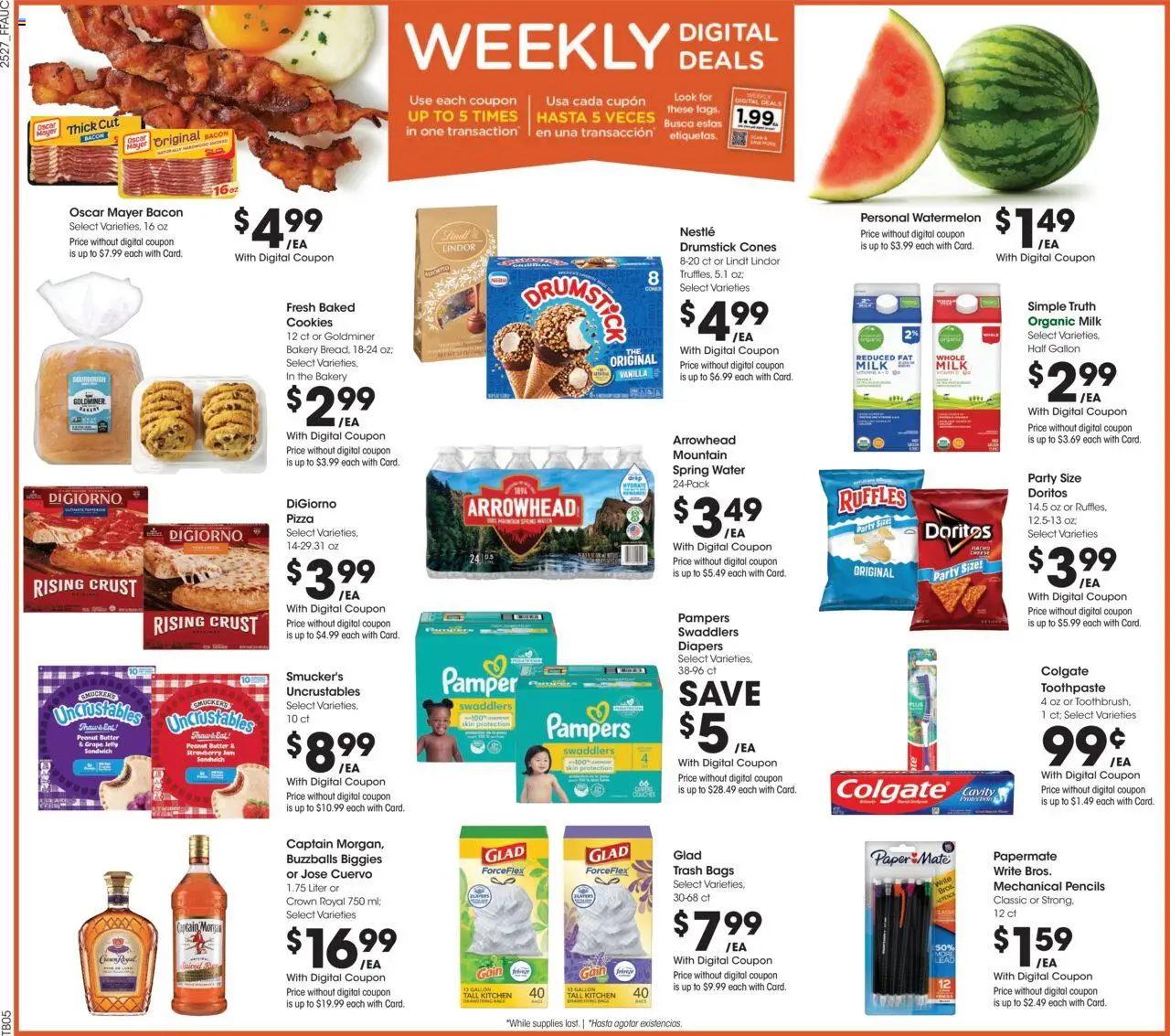 Fry's Food Weekly Ad - valid from 06.08.2025 | Page: 2 | Products: Butter, Cheese, Cookies, Water