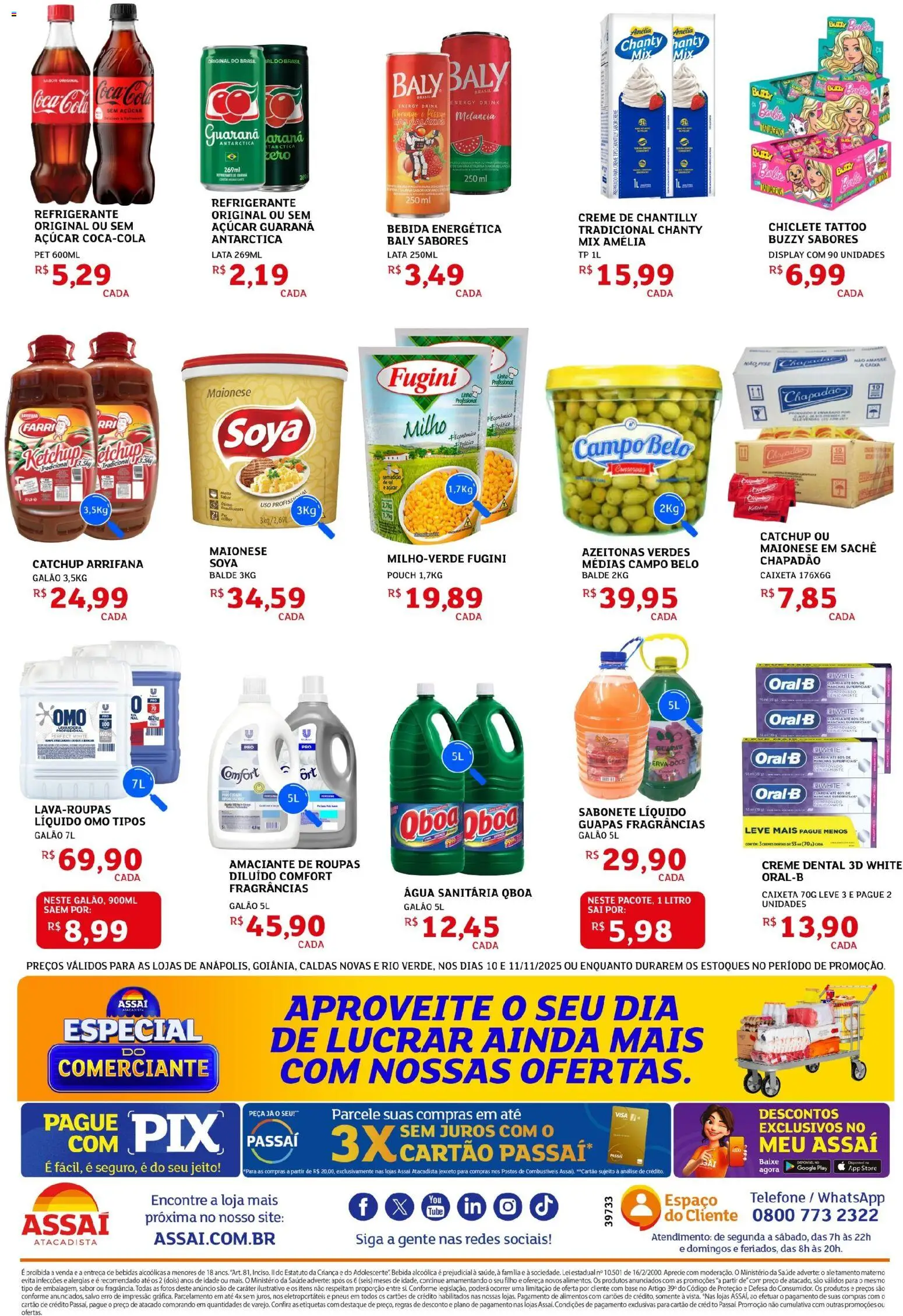 Assaí Atacadista Folheto - válido de 10.11.2025 | Página: 2 | Produtos: Sabonete, Açúcar, Maionese, Balde