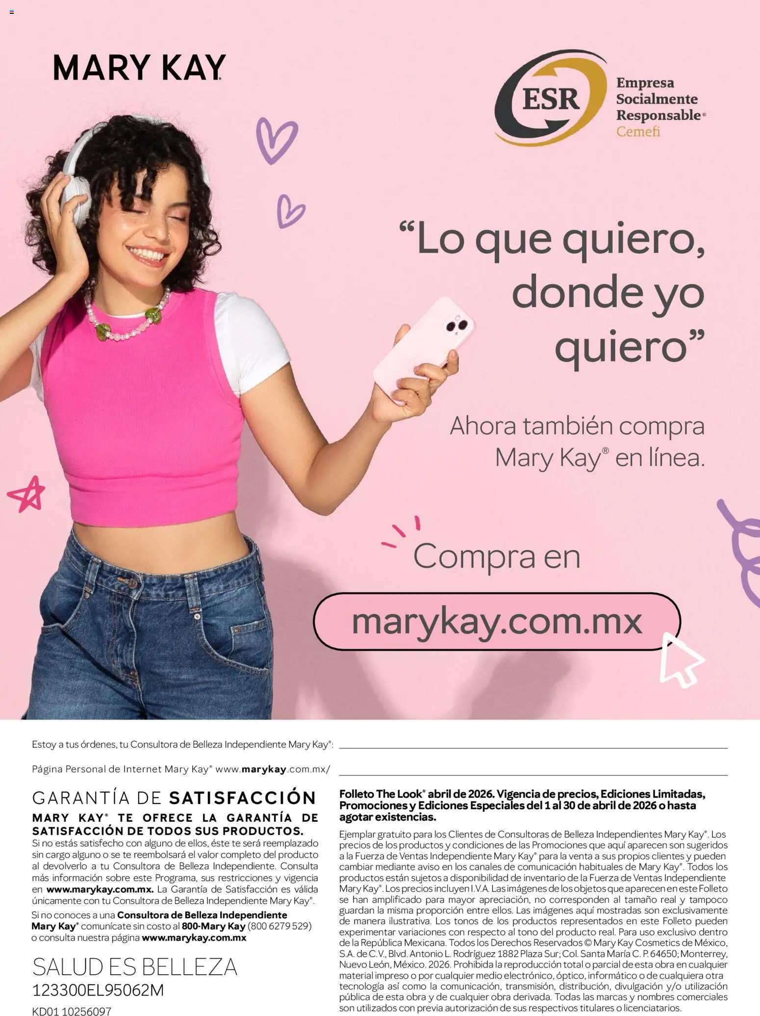 Nuevas ofertas de Mary Kay válidas en toda la República Mexicana desde el 01.04.2026. ¡Encuentra las mejores ofertas en Catálogo Mary Kay Abril 2026! | Página: 72
