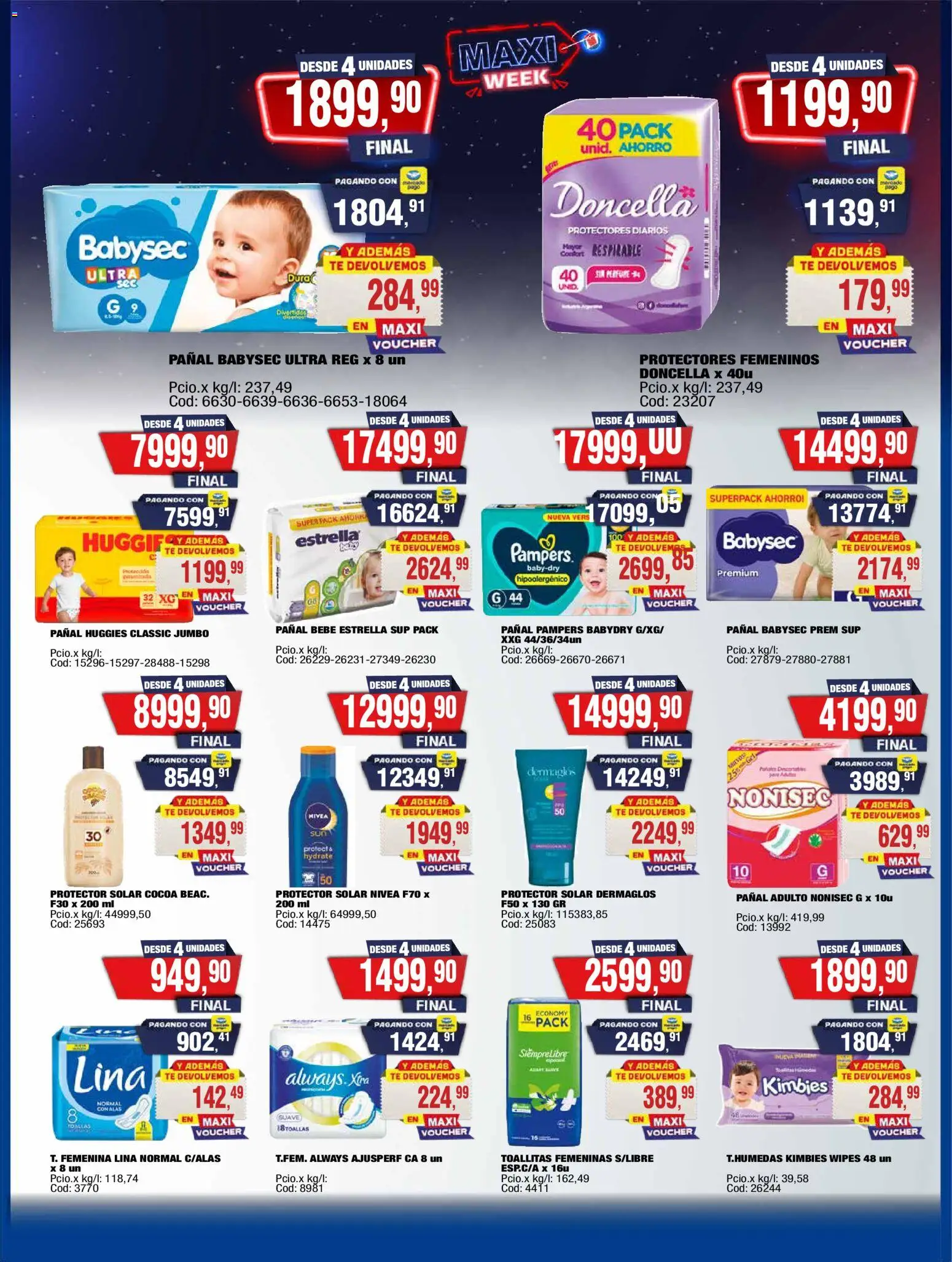 Maxiconsumo ofertas │ válido desde el 10.11.2025 | Página: 37 | Productos: Protector solar, Té, Protectores diarios, Toallitas femeninas