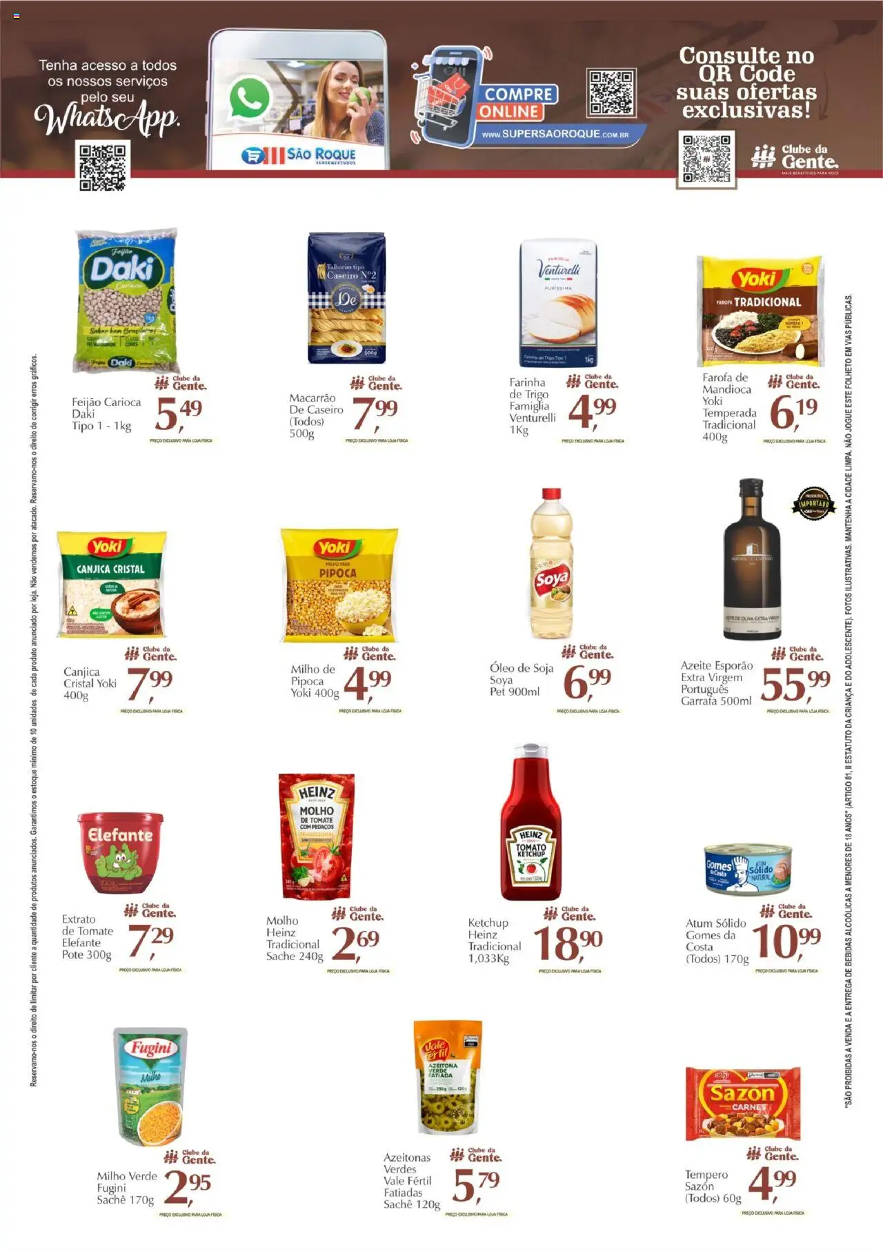São Roque Supermercados Folheto - válido de 15.08.2025 | Página: 2 | Produtos: Azeitonas, Molho de tomate, Farofa, Soja