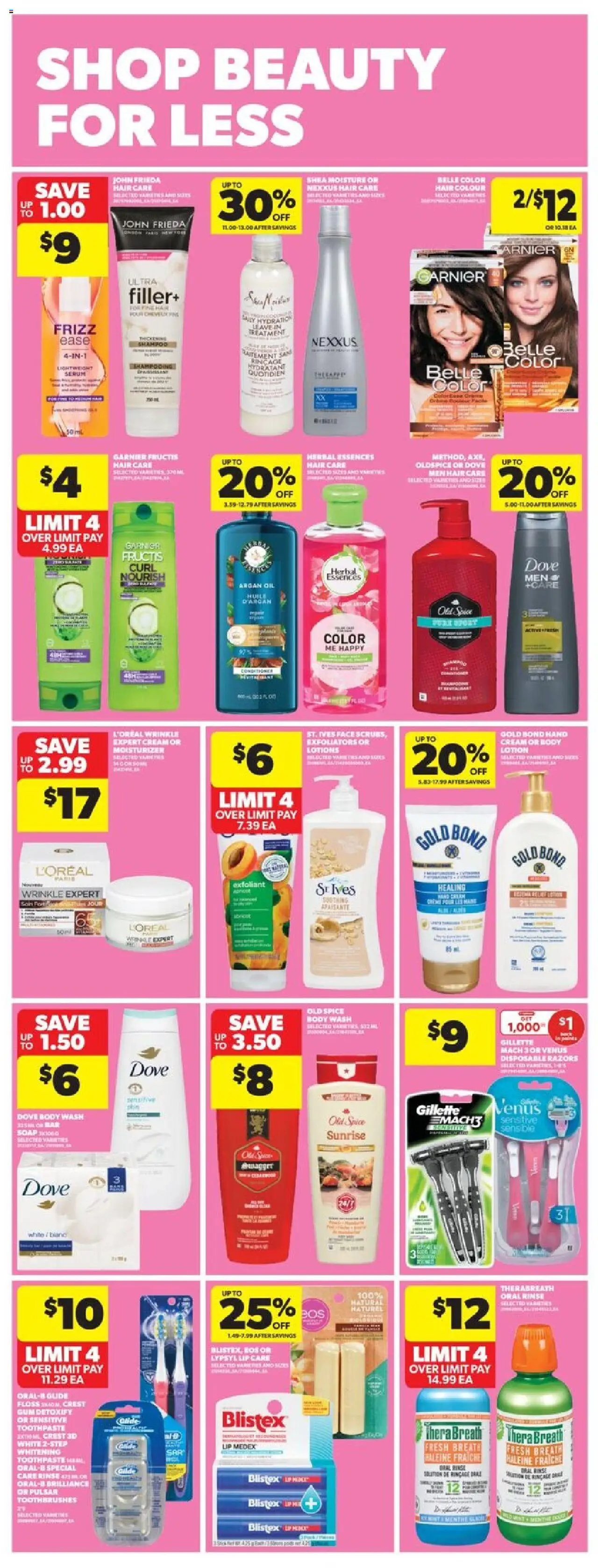 Real Canadian Superstore flyer valid from 02.10.2025 | Page: 26 | Products: Shampoo, Hand cream, Toothpaste, Oil