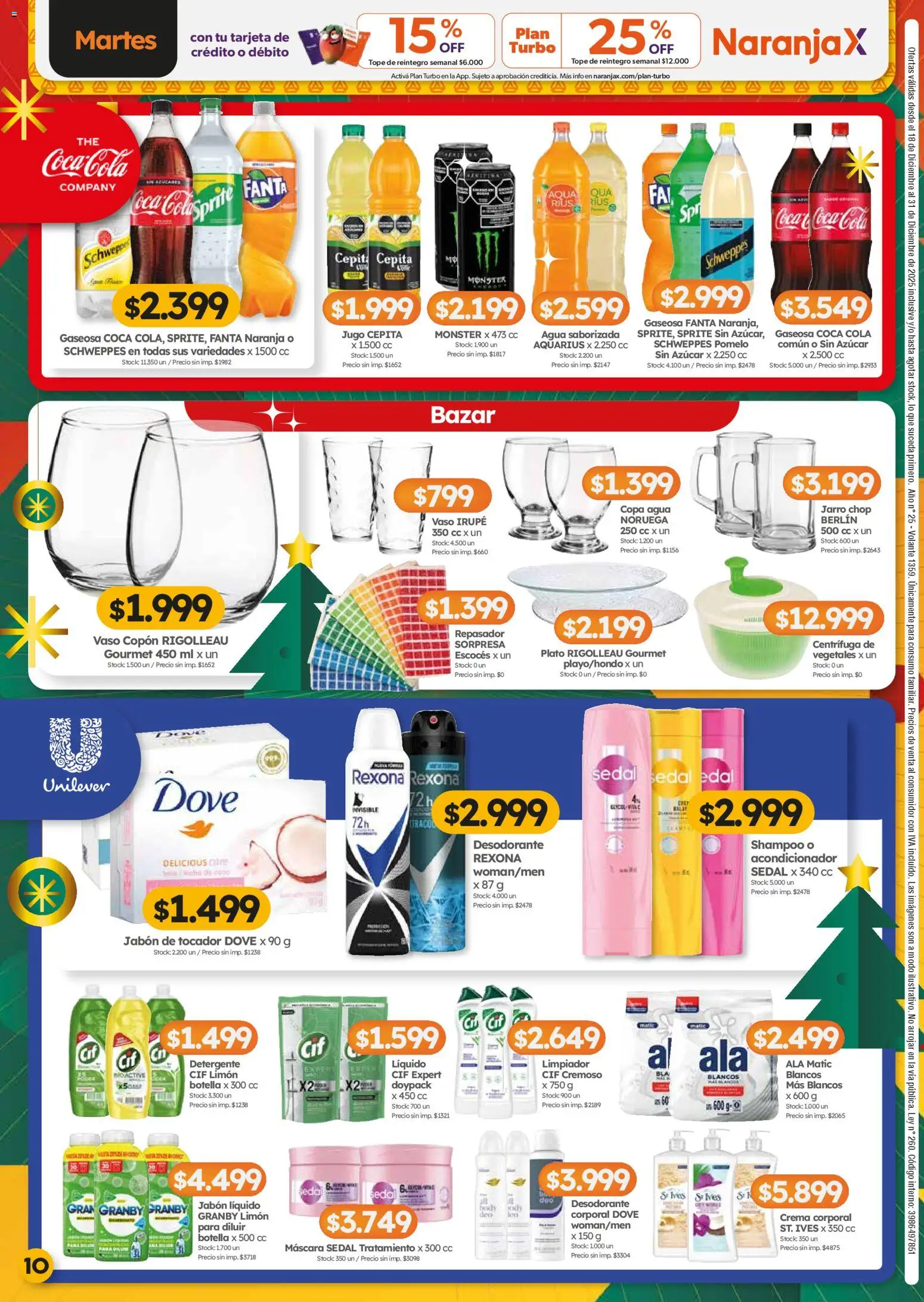 Cordiez ofertas │ válido desde el 18.12.2025 | Página: 10 | Productos: Botella, Desodorante, Pomelo, Agua saborizada