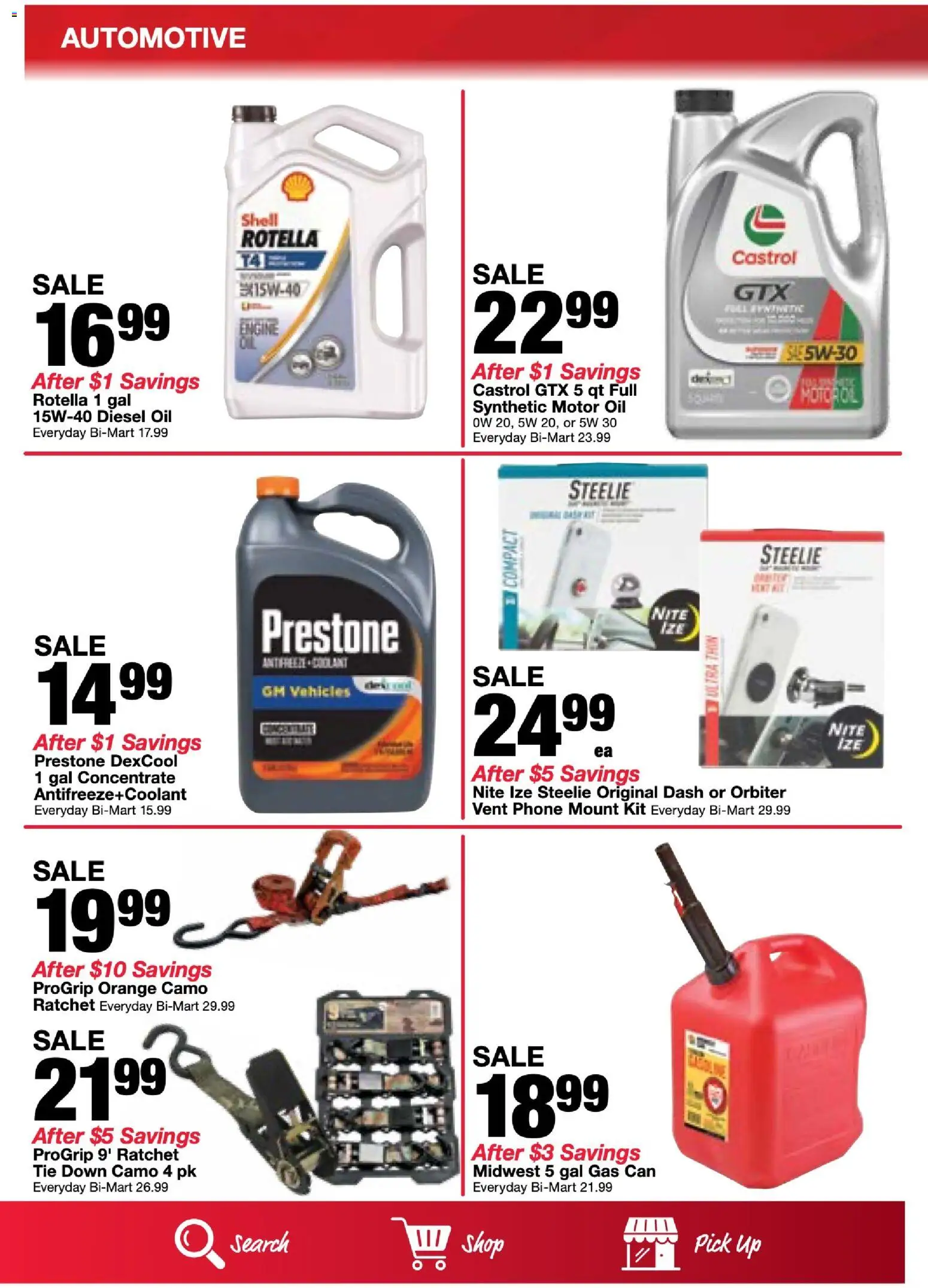 Bi-Mart Weekly Ad - valid from 20.01.2026 | Page: 9 | Products: Ratchet, Oil, Motor Oil, Phone
