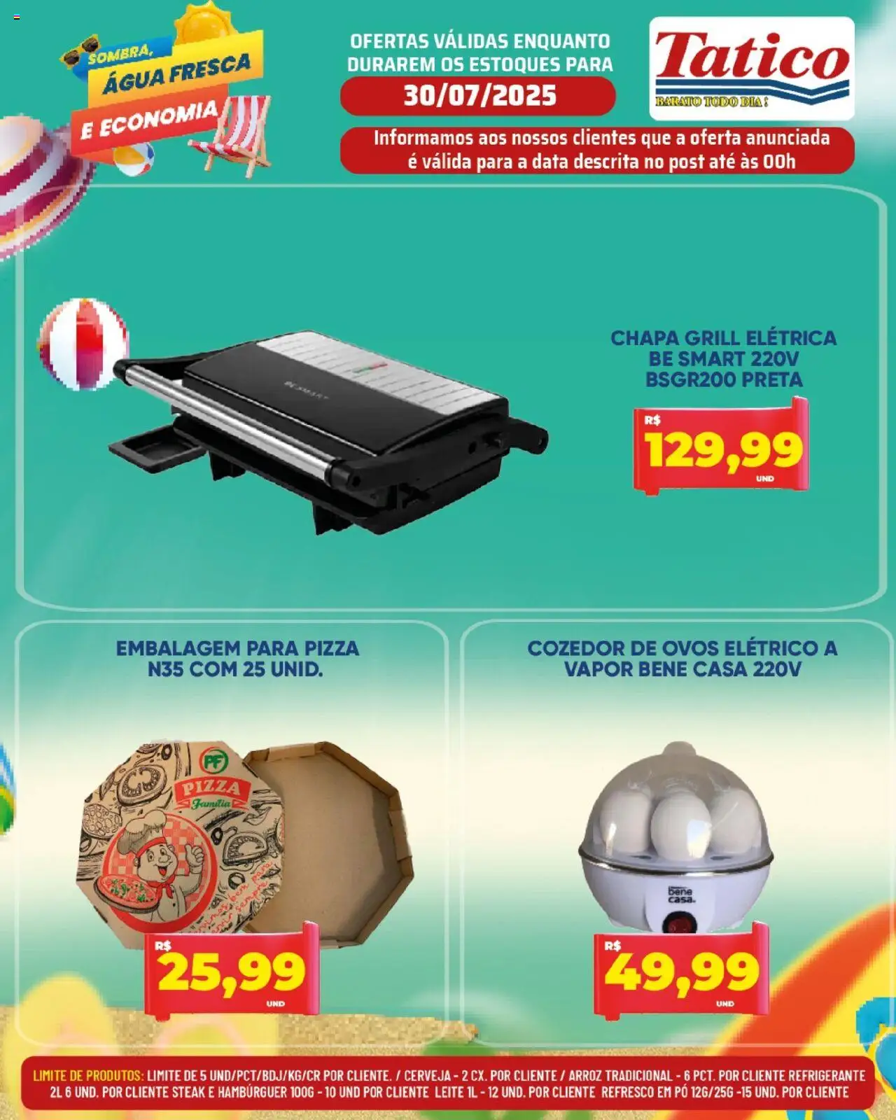 Tatico Folheto - válido de 30.07.2025 | Página: 19 | Produtos: Grill, Pó, Ovos, Cerveja