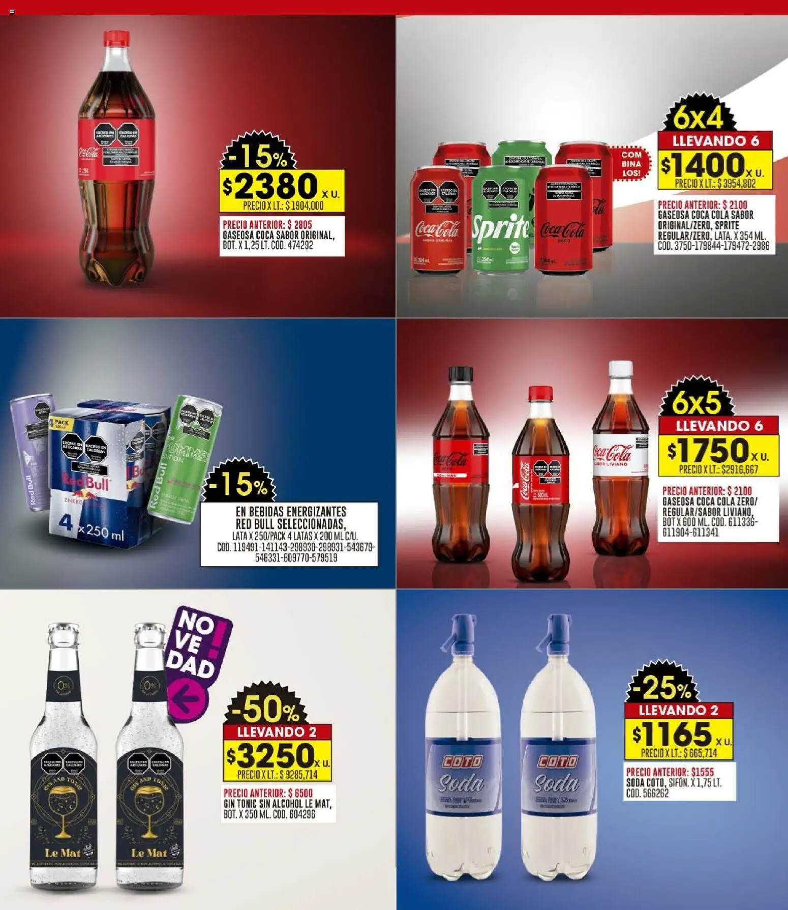 Coto - Ofertas │ válido desde el 12.01.2026 | Página: 9 | Productos: Gin, Gaseosa, Soda