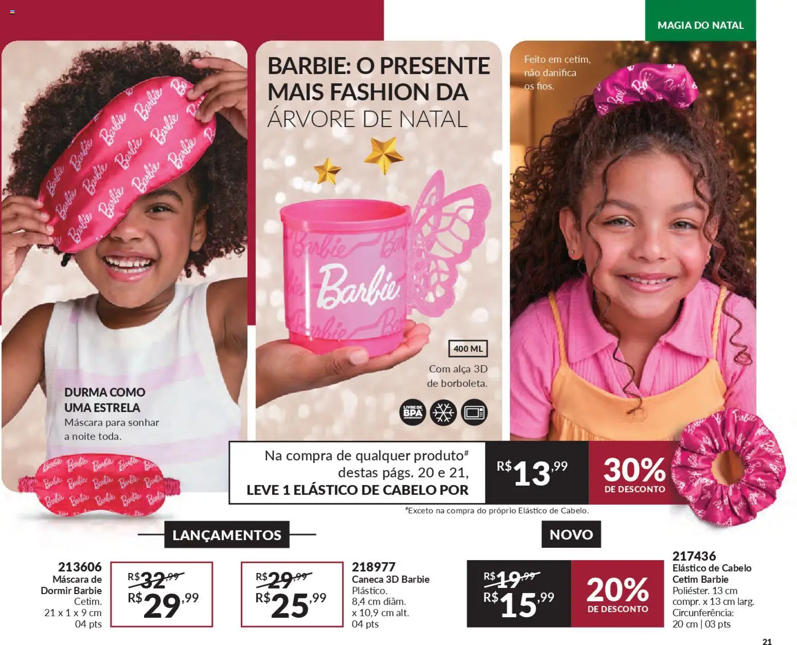 Avon Folheto - válido de 21.11.2025 | Página: 21 | Produtos: Caneca, Elástico de cabelo, Árvore de natal