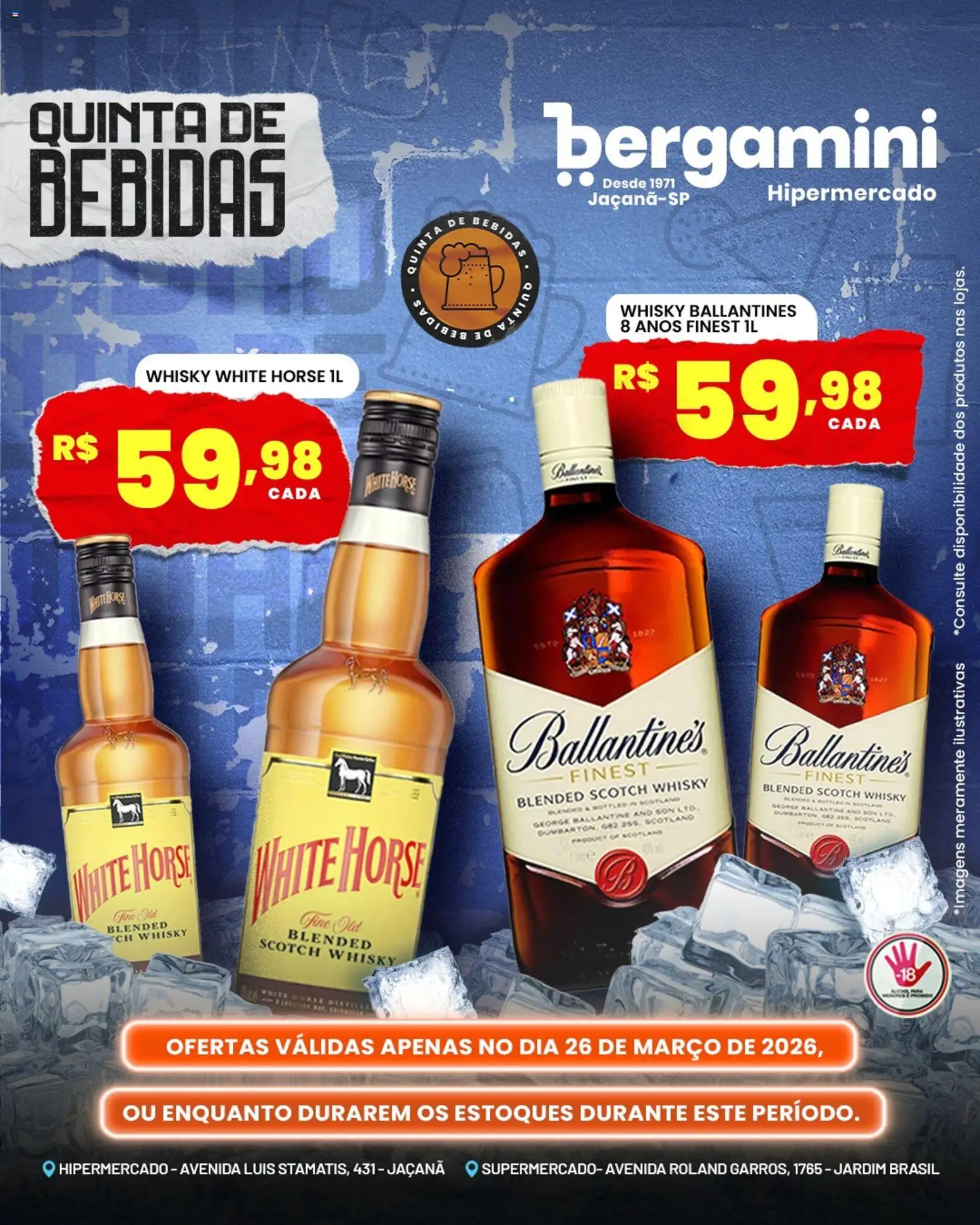 Supermercado Bergamini Folheto - válido de 26.03.2026 | Página: 8 | Produtos: Whisky