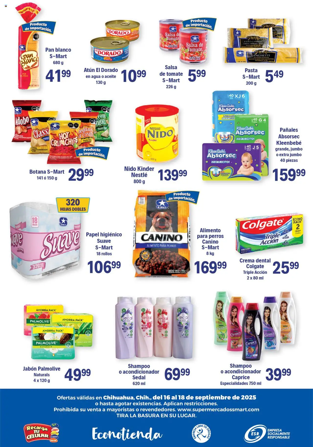 Nuevas ofertas de S-Mart válidas en toda la República Mexicana desde el 16.09.2025. ¡Encuentra las mejores ofertas en S-Mart - Folleto! | Página: 6 | Productos: Crema, Aceite, Shot, Salsa de tomate