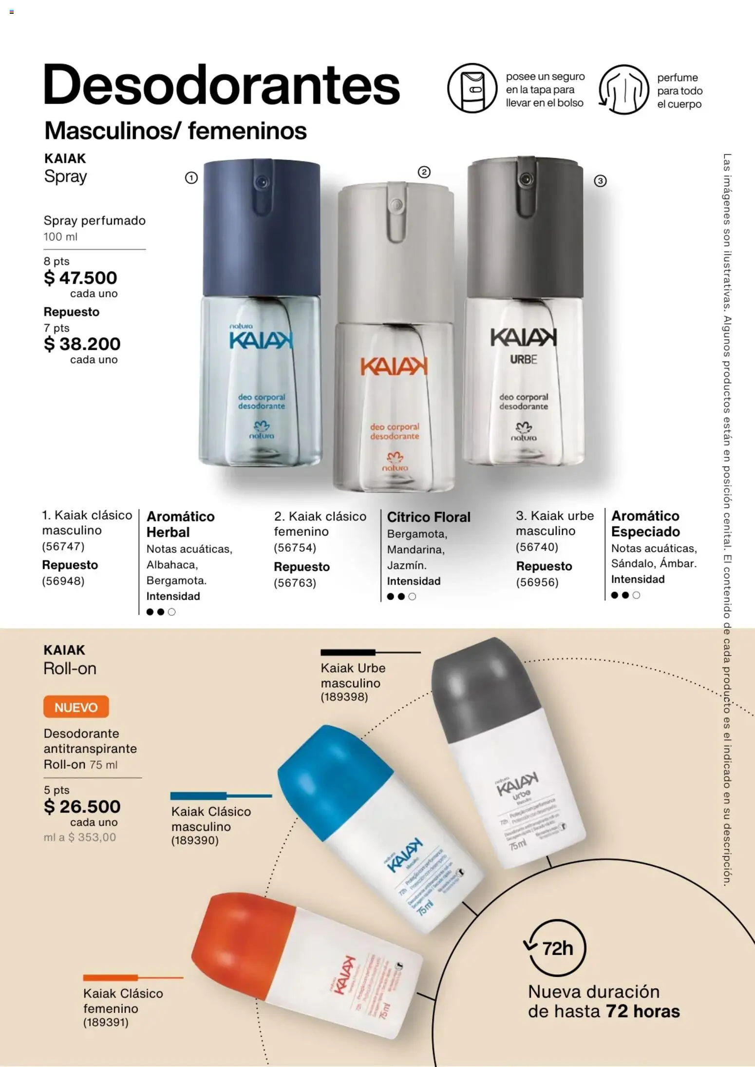 Natura revista - valida desde el 02.01.2026 | Página: 113 | Productos: Bolso, Perfume, Desodorante, Antitranspirante