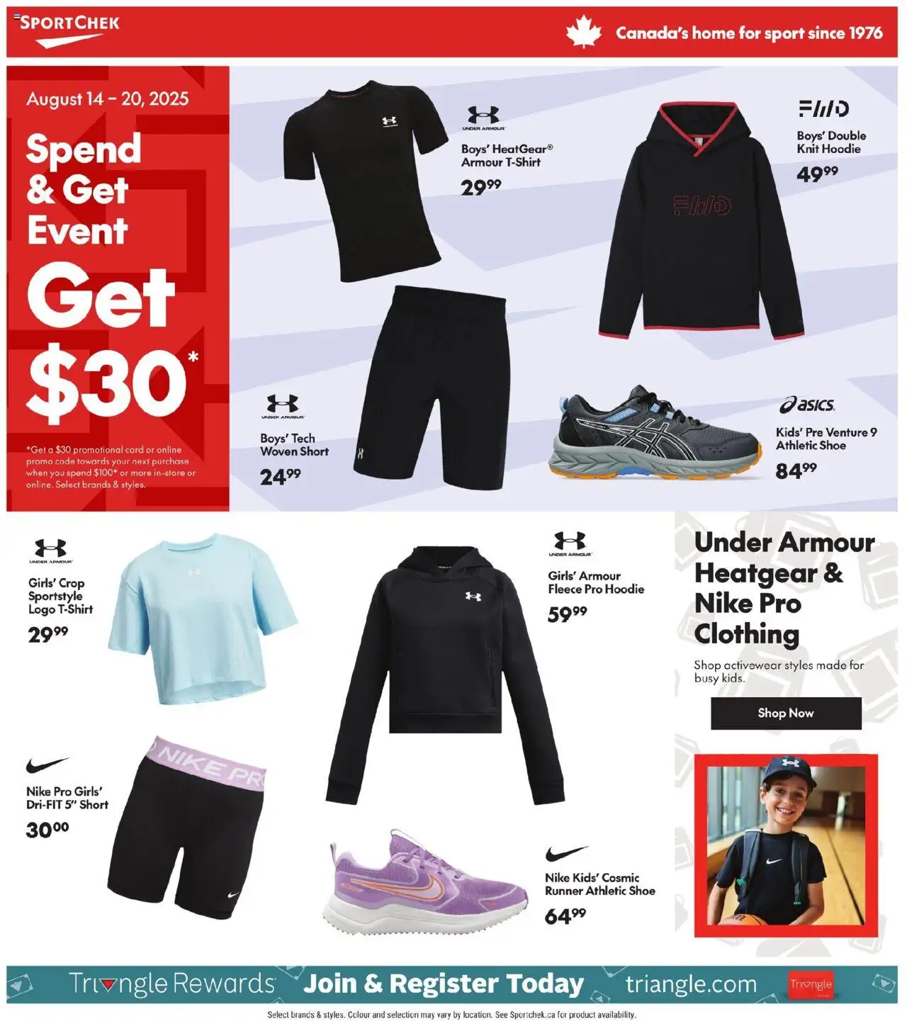 Sport Chek flyer valid from 14.08.2025 | Page: 4 | Products: Tshirt, Hoodie
