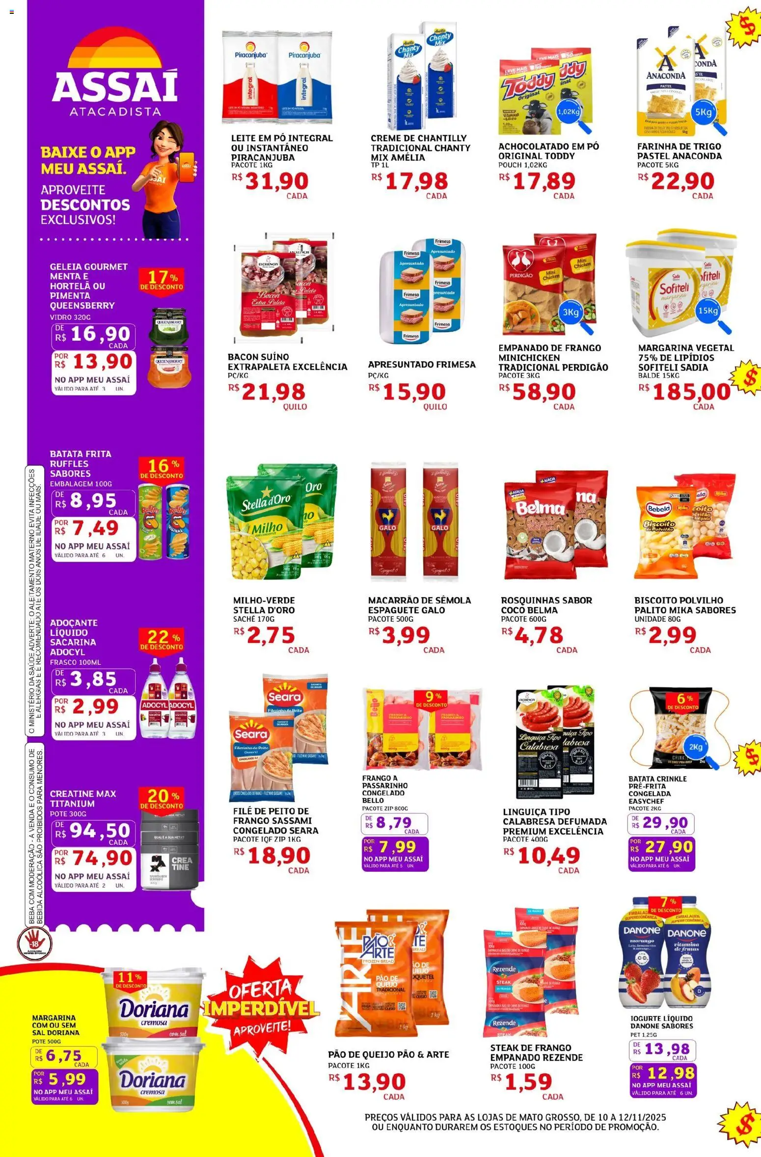 Assaí Atacadista Folheto - válido de 10.11.2025 | Página: 2 | Produtos: Pimenta, Achocolatado, Leite, Sal