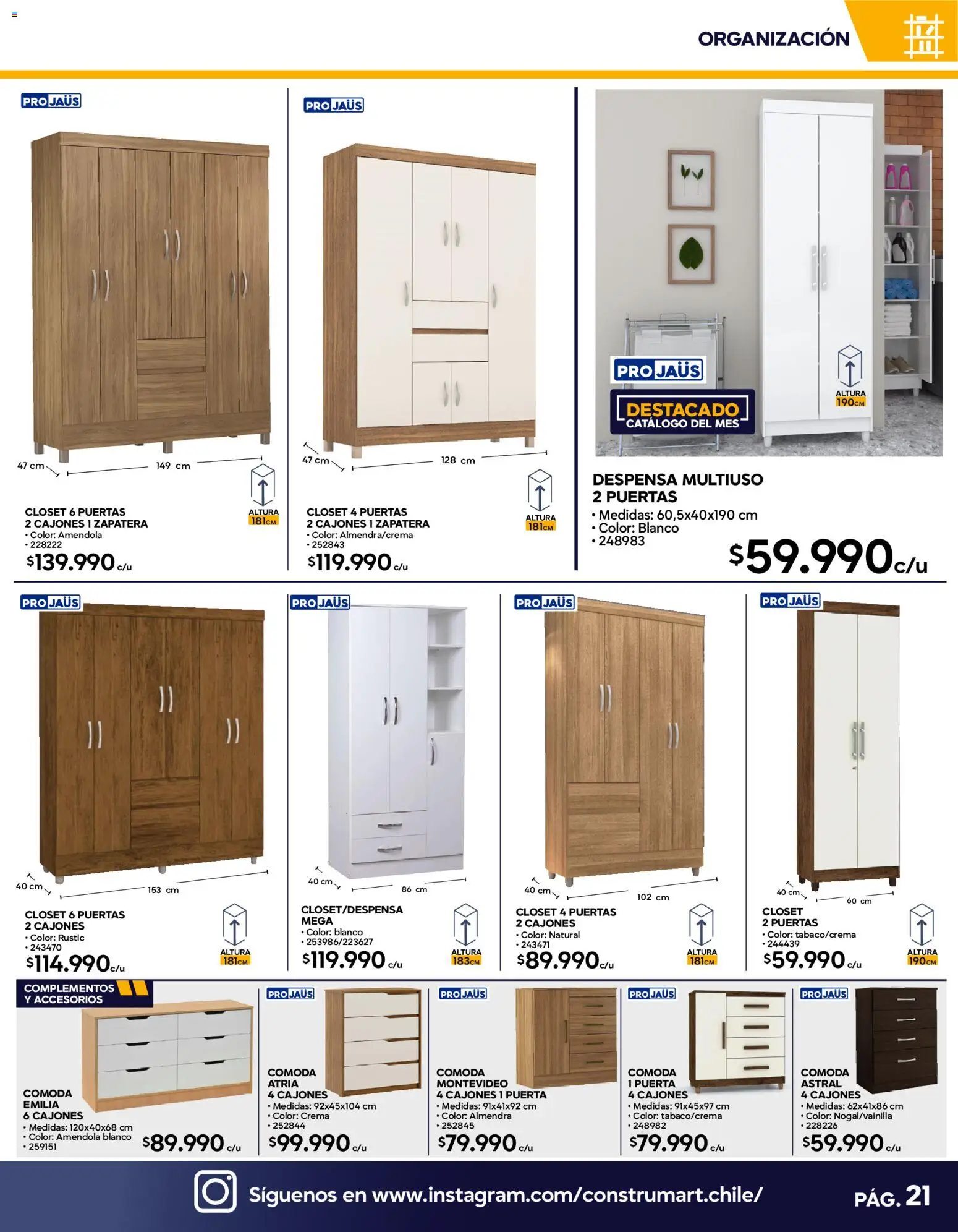 Construmart Ofertas │ válido desde el 01.03.2026 | Página: 21 | Productos: Almendra, Closet, Crema