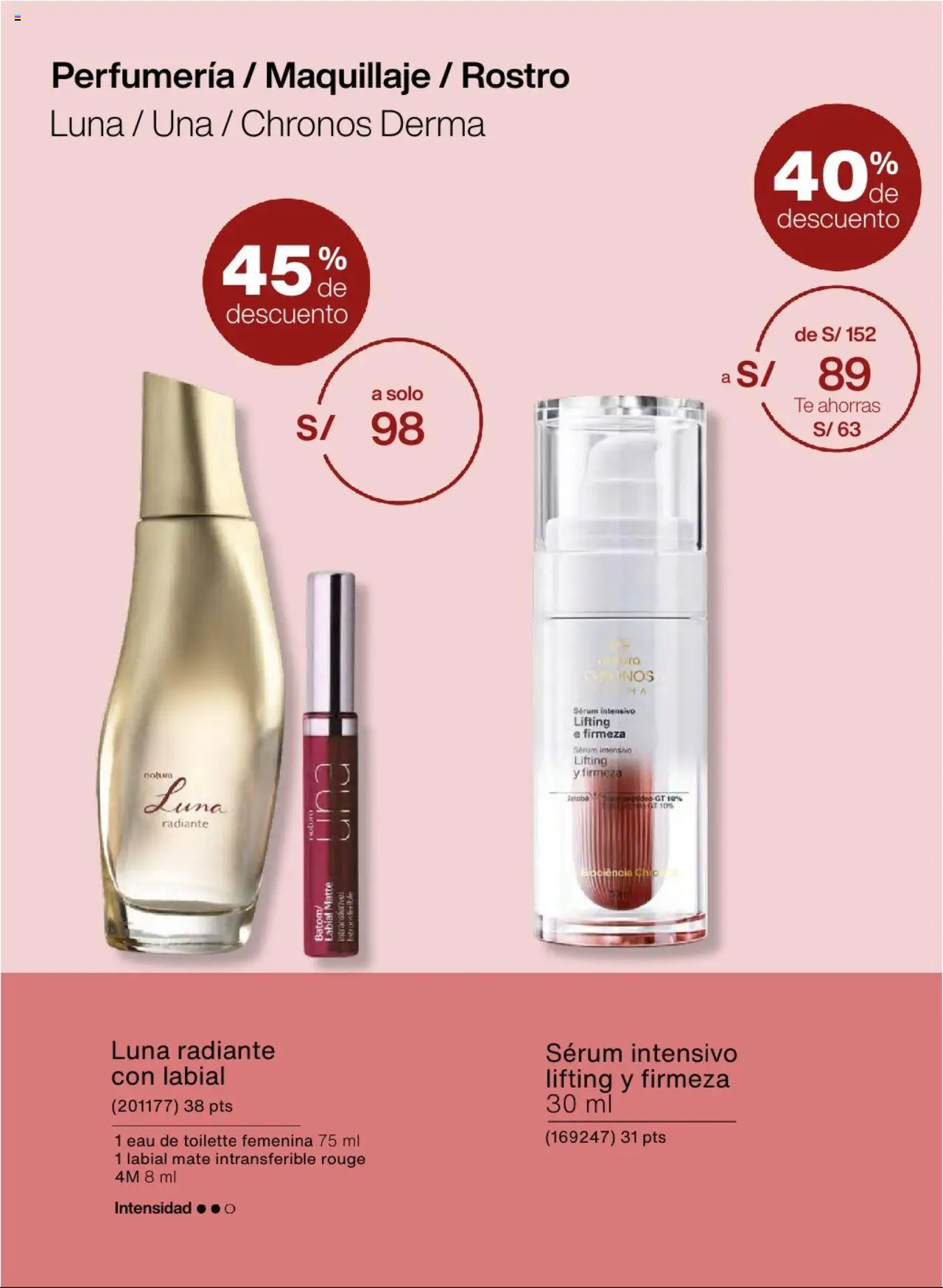 Catálogo Natura válido desde 01.07.2025 | Página: 8 | Productos: Té, EAU de Toilette, Maquillaje