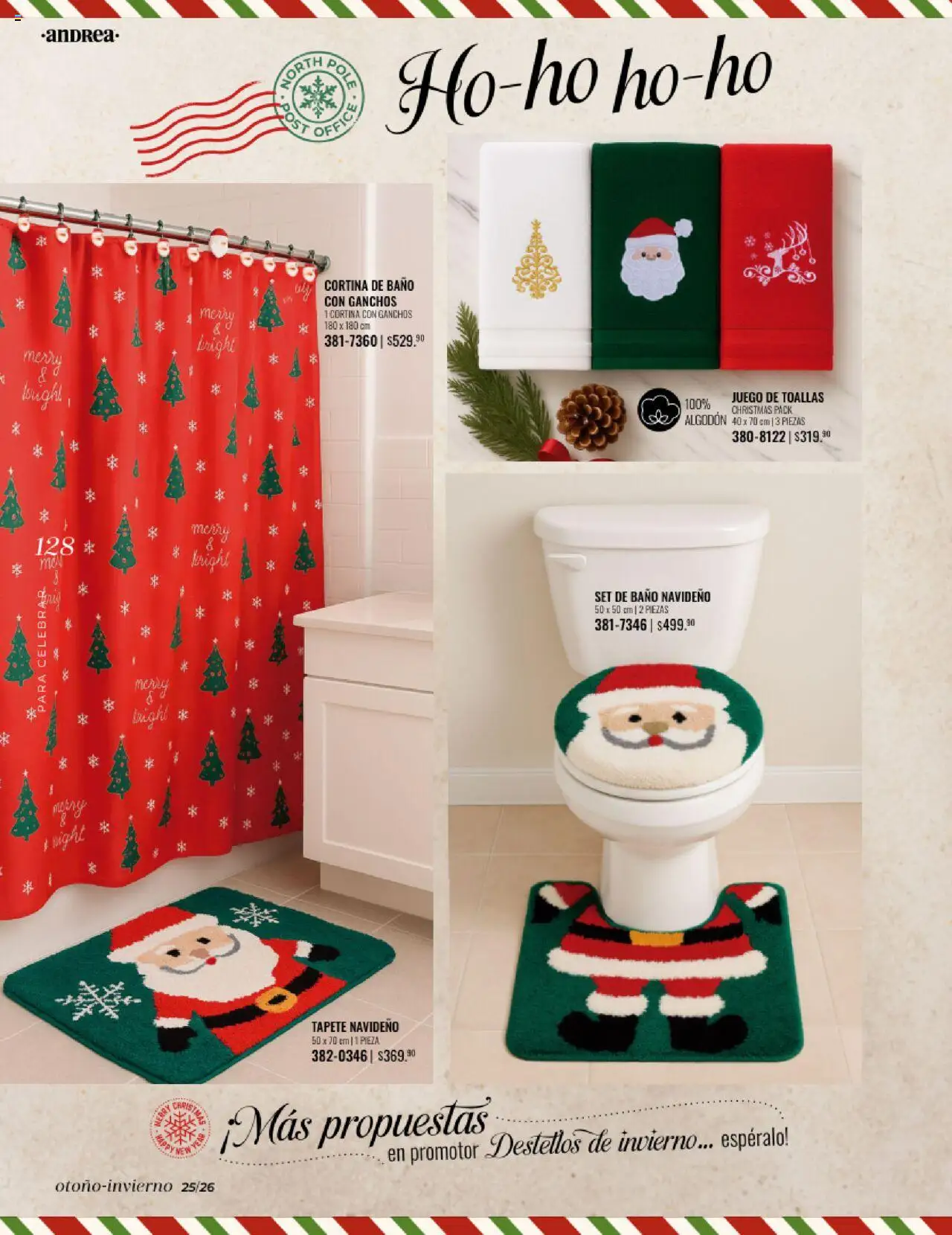 Nuevas ofertas de Andrea válidas en toda la República Mexicana desde el 24.08.2025. ¡Encuentra las mejores ofertas en Andrea - Catálogo Home - Otoño / Invierno! | Página: 128 | Productos: Juego, Algodón, Baño, Tapete