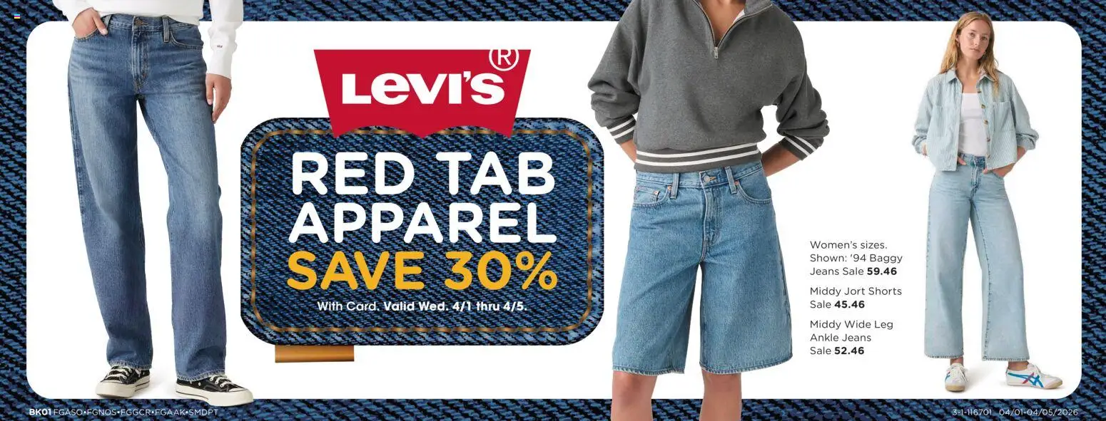 Fred Meyer Home & Apparel - valid from 01.04.2026 | Page: 11 | Products: Shorts, Jeans