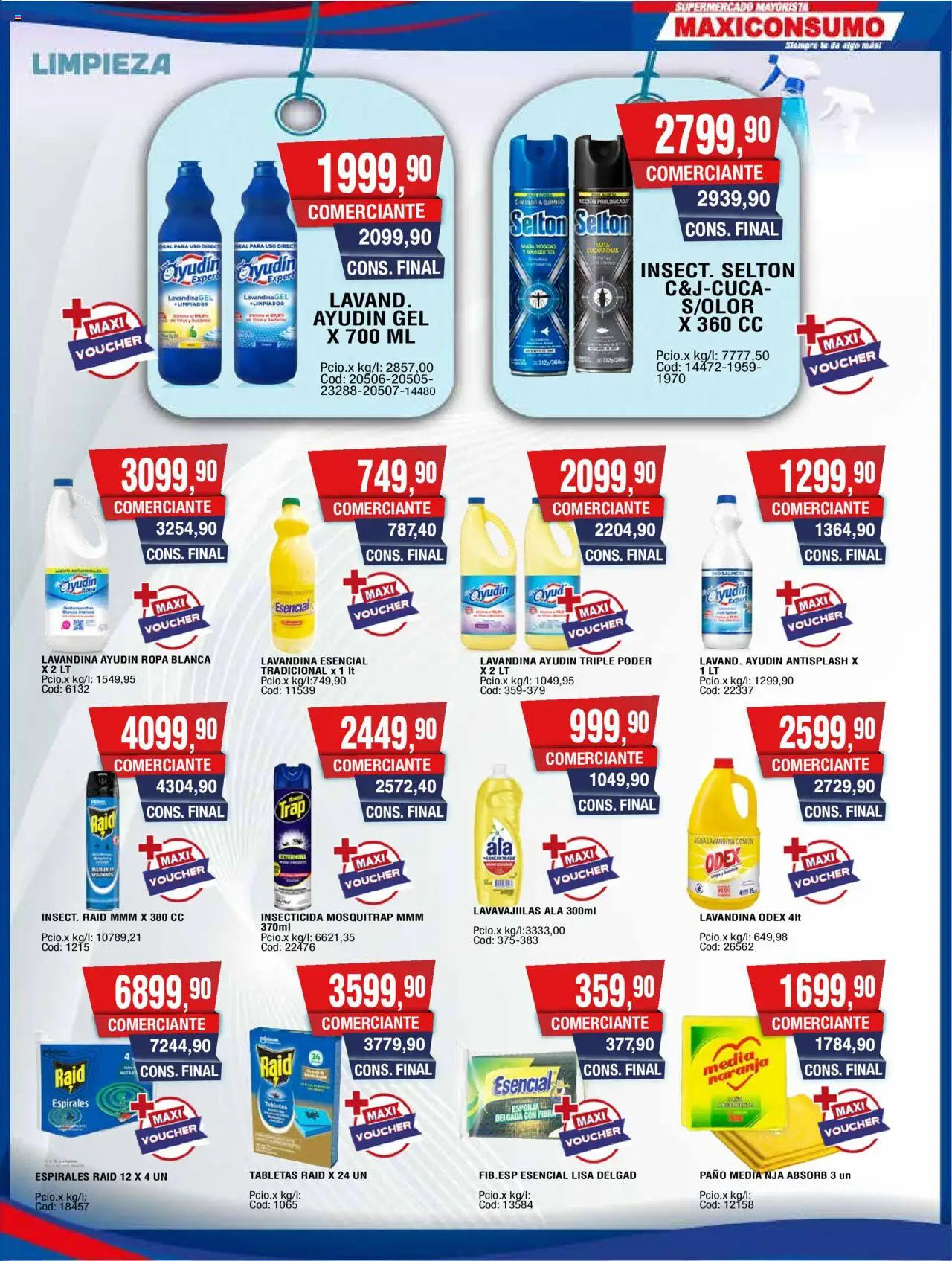 Maxiconsumo ofertas │ válido desde el 15.09.2025 | Página: 23 | Productos: Lavandina, Lavavajillas, Agua, Limpiador