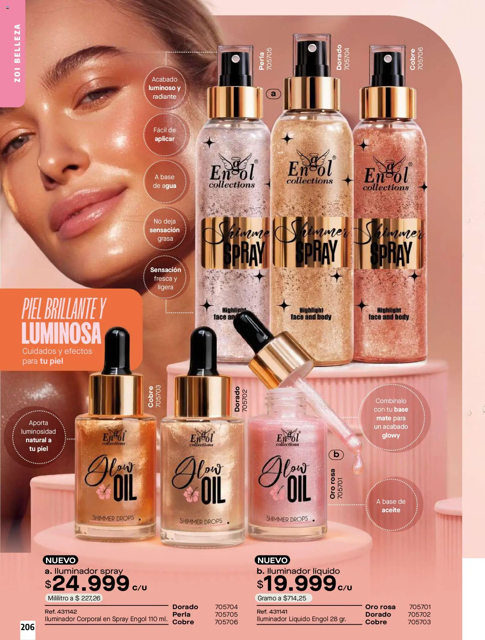 Carmel revista - valida desde el 01.04.2026 | Página: 206 | Productos: Agua, Iluminador, Body, Aceite