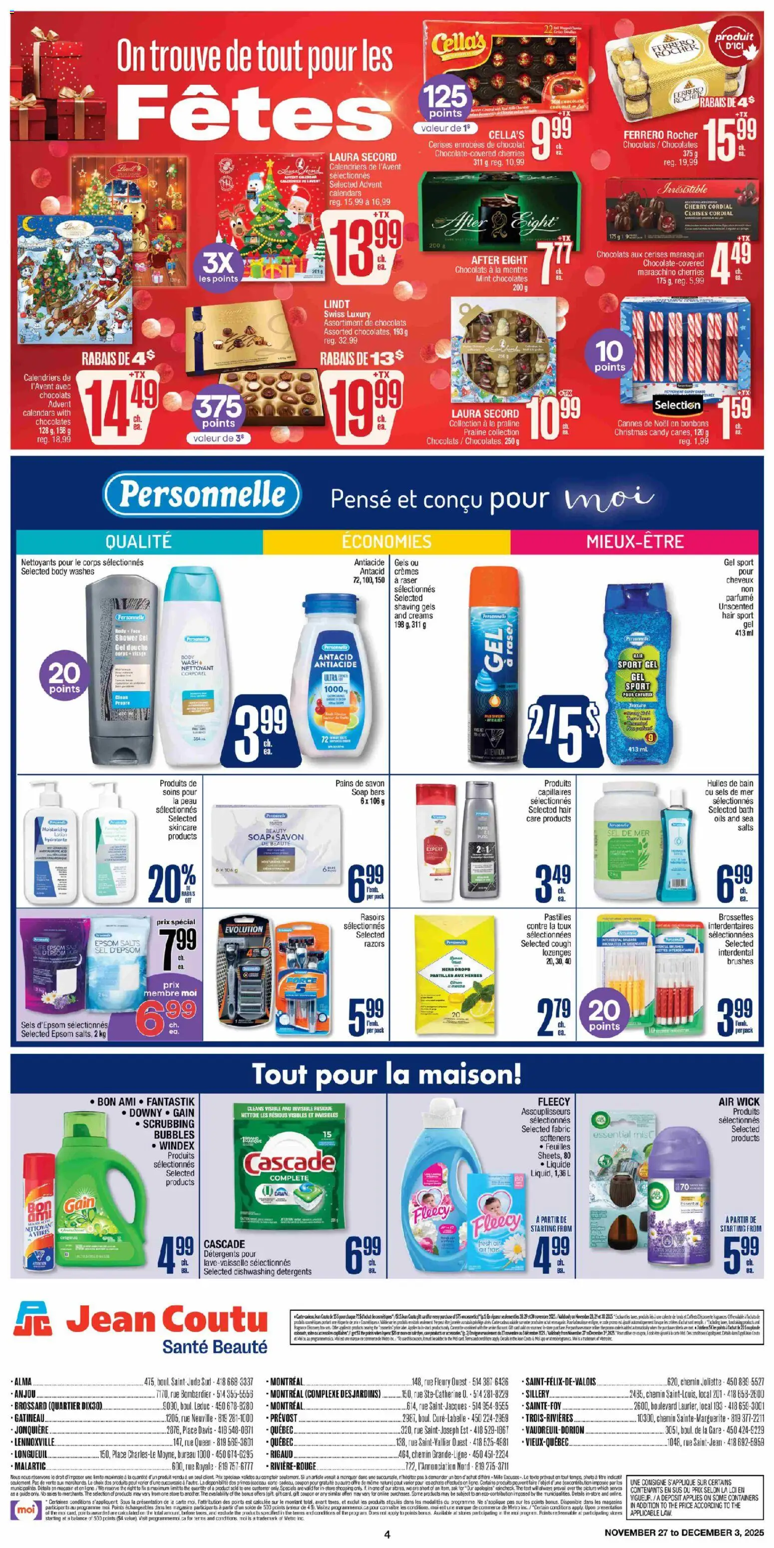 Jean Coutu flyer valid from 27.11.2025 | Page: 4 | Products: Fragrance, Soap, Bath, Shower