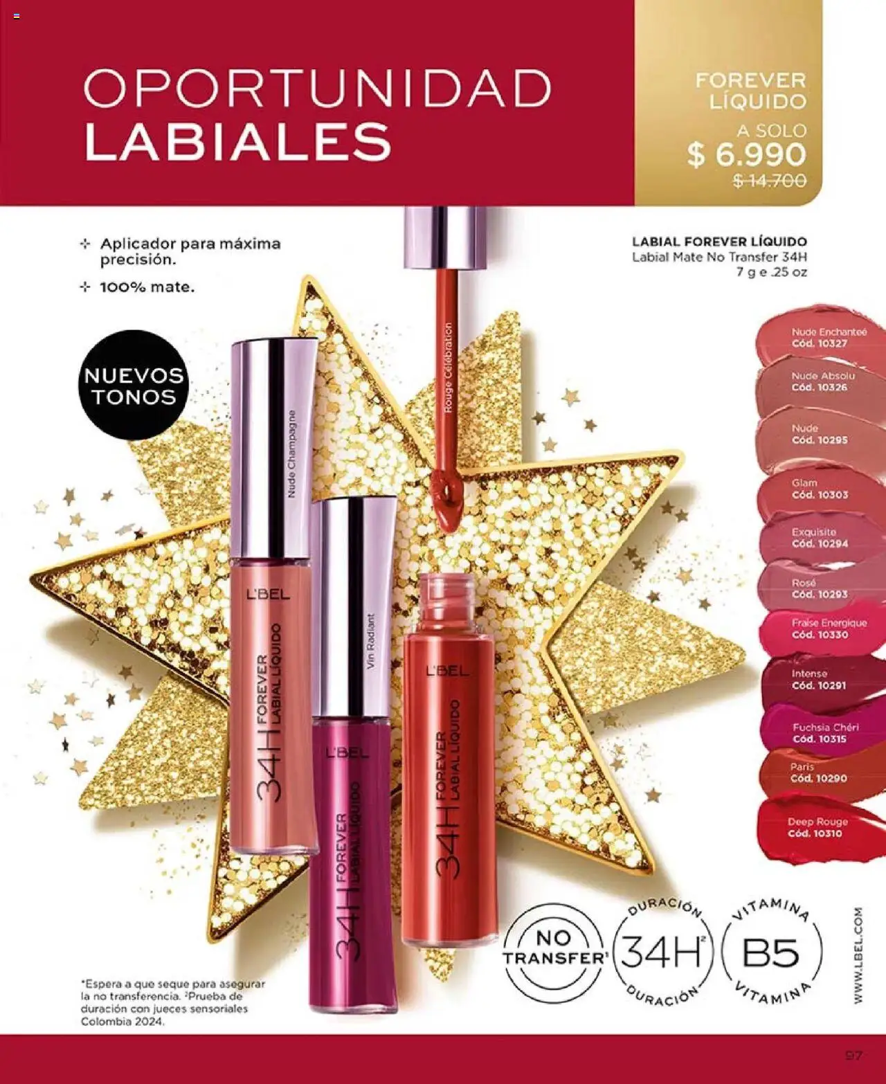 Catálogo L'Bel Campaña 17 │ válido desde el 14.10.2025 | Página: 97 | Productos: Mate, Labial