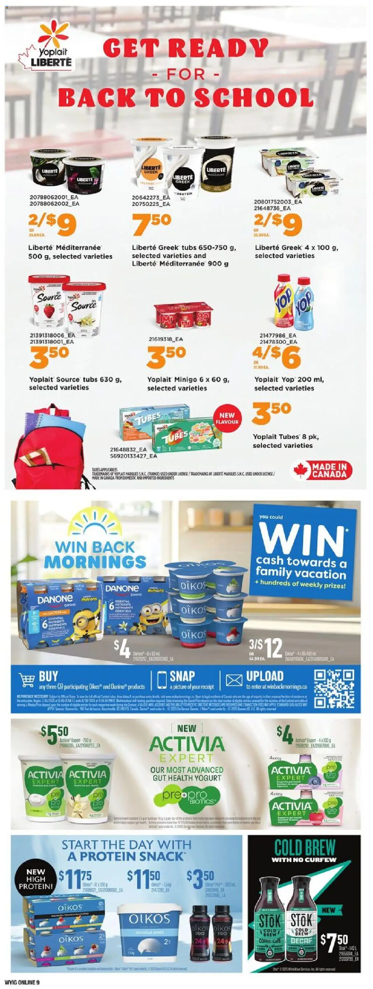 Loblaws flyer valid from 28.08.2025 | Page: 18 | Products: Yogurt, Coffee