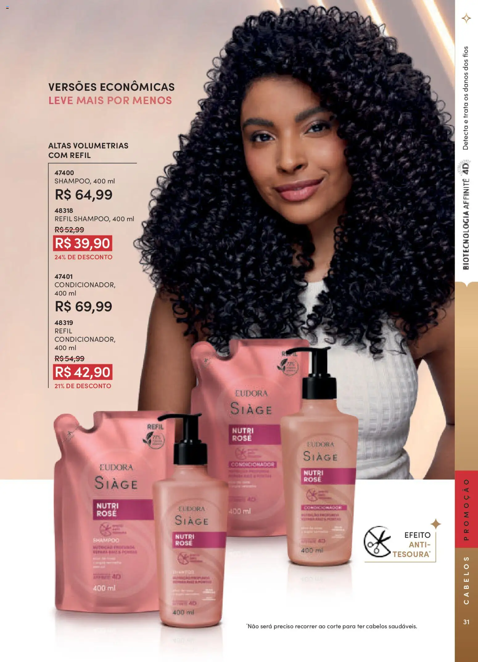 Eudora Folheto - válido de 10.11.2025 | Página: 31 | Produtos: Shampoo, Condicionador, Tesoura
