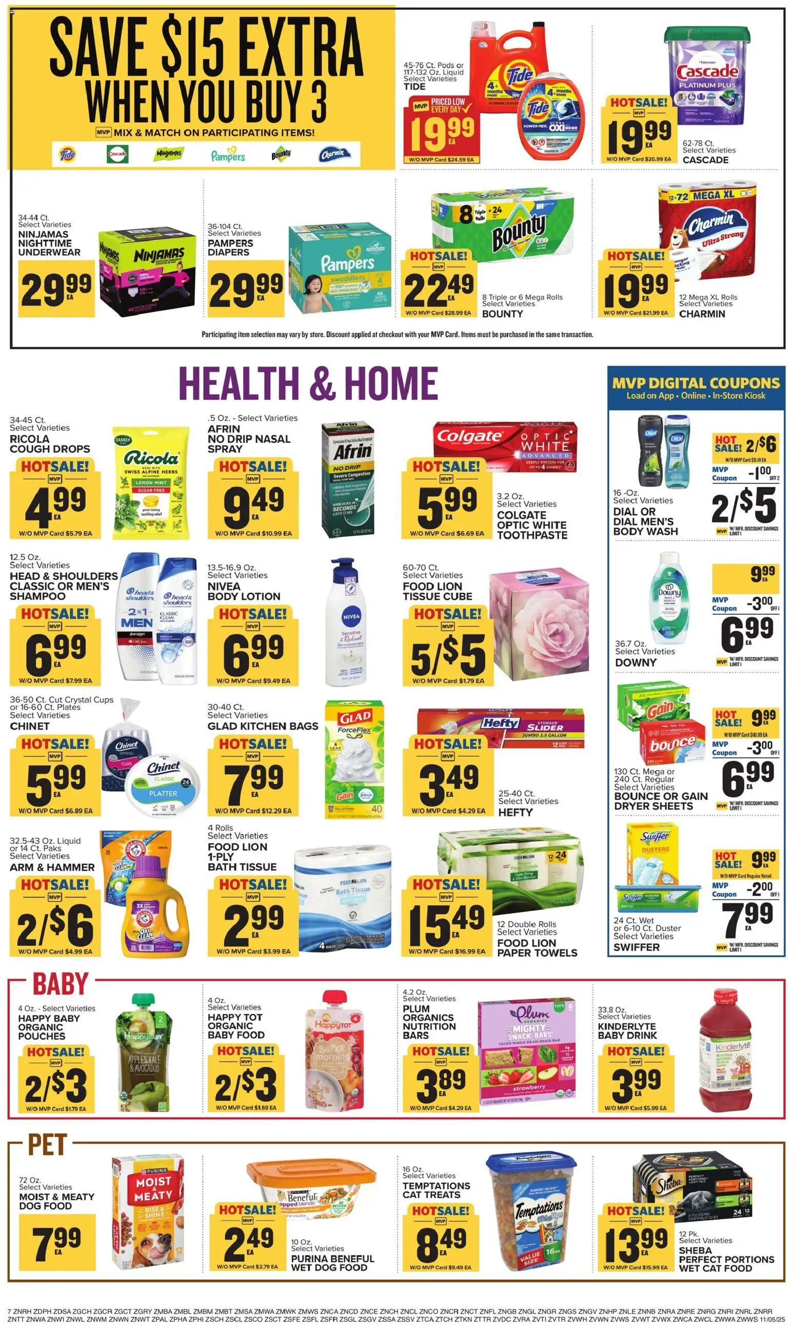 Food Lion Weekly Ad - valid from 05.11.2025 | Page: 13 | Products: Dog Food, Hammer, Baby food, Sugar