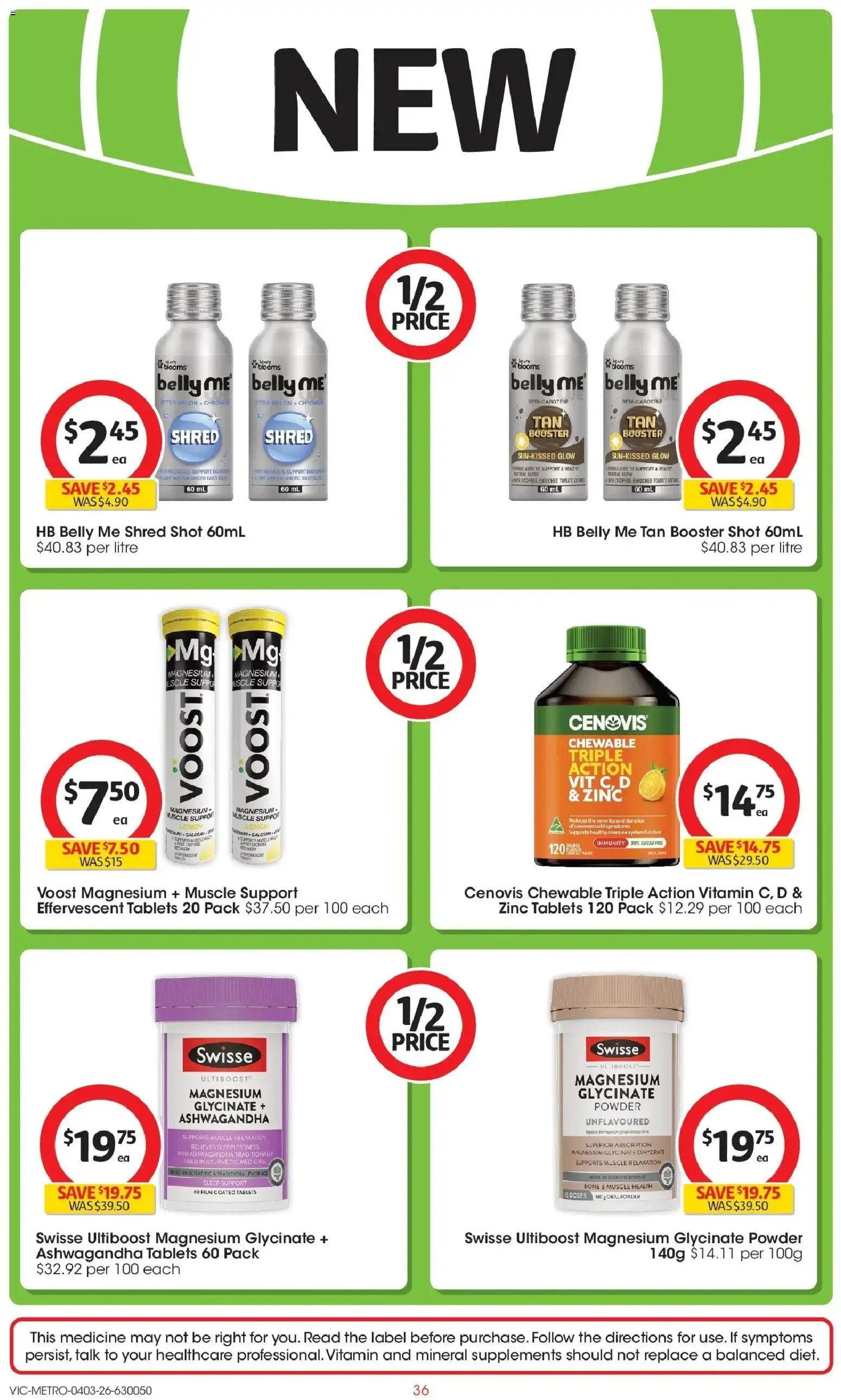 Coles catalogue - valid from 04.03.2026 | Page: 36 | Products: Powder, Melon, Lemon, Vitamin