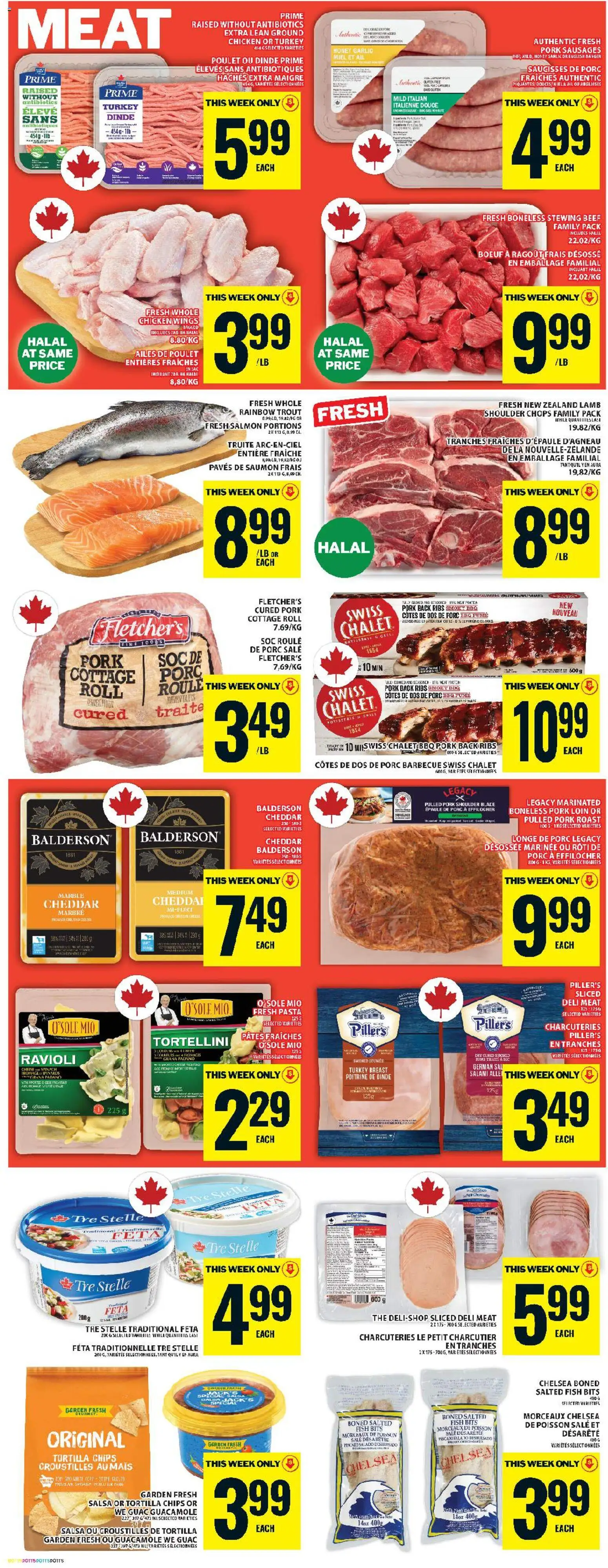 Food Basics flyer valid from 13.11.2025 | Page: 7 | Products: Fish, Pasta, Chips, Turkey