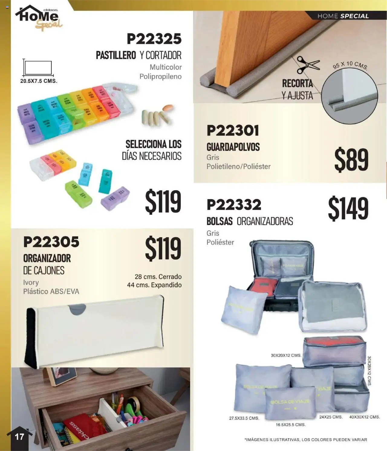 Nuevas ofertas de Cklass válidas en toda la República Mexicana desde el 01.10.2025. ¡Encuentra las mejores ofertas en Cklass - Catálogo Especial Home! | Página: 18 | Productos: Bolsa de viaje, Bolsa, Cortador, Organizador