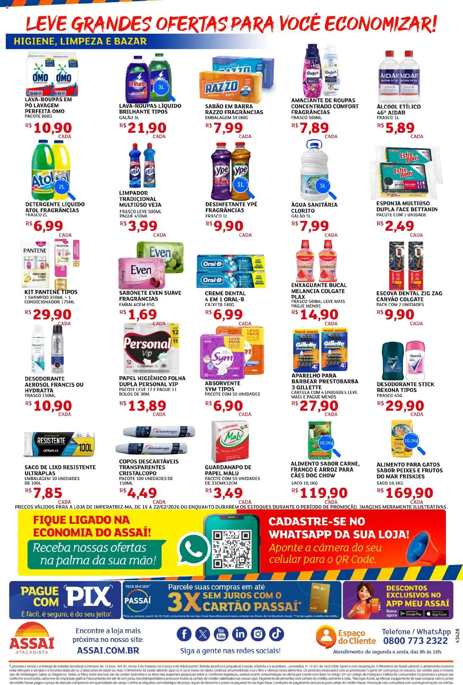 Assaí Atacadista Folheto - válido de 21.02.2026 | Página: 4 | Produtos: Condicionador, Detergente, Frango, Câmera