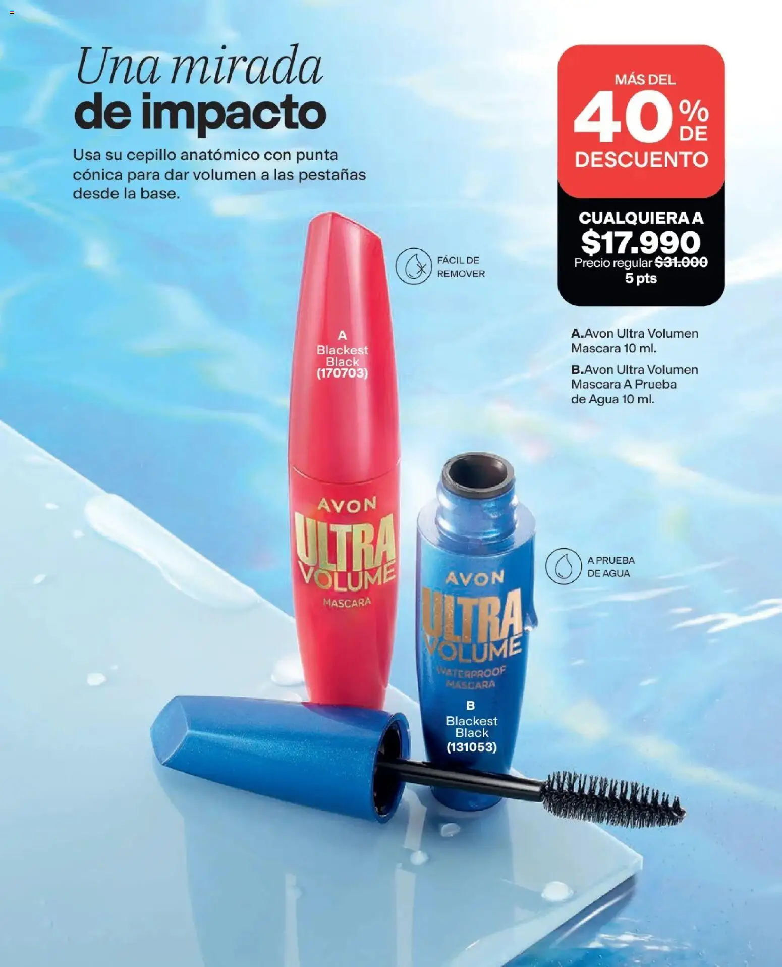 Avon revista - valida desde el 25.03.2026 | Página: 33 | Productos: Agua, Cepillo, Máscara