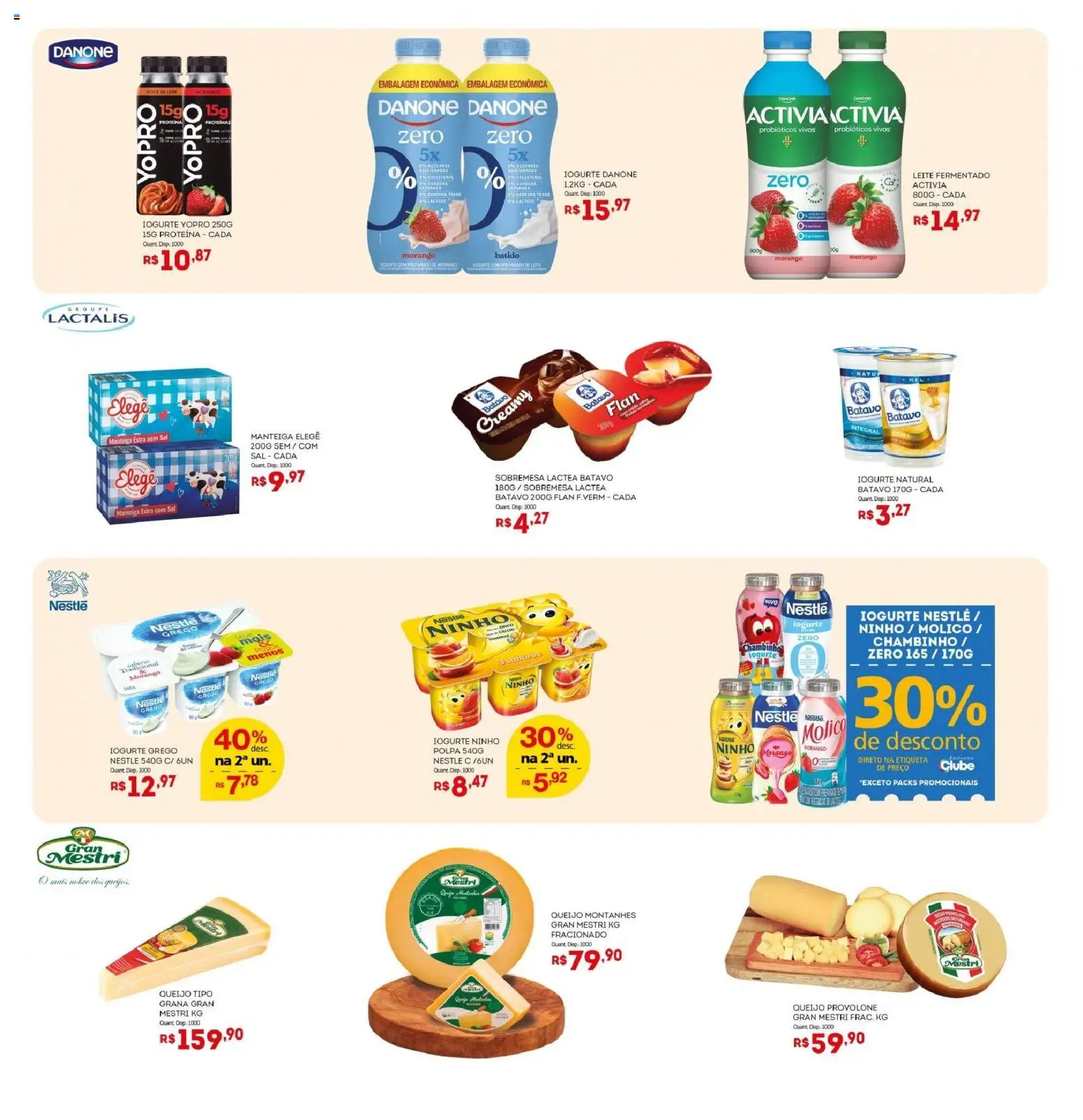Bistek Supermercados Folheto - válido de 25.03.2026 | Página: 10 | Produtos: Probióticos, Manteiga, Provolone, Iogurte grego